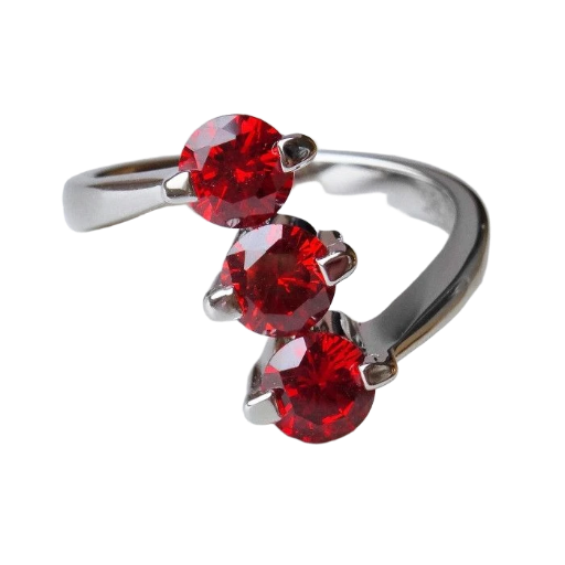 Anillo de Diamante Rojo Rubí