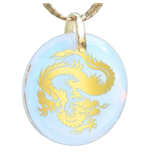 Medallón de Quan Yin y su Dragón Diamante