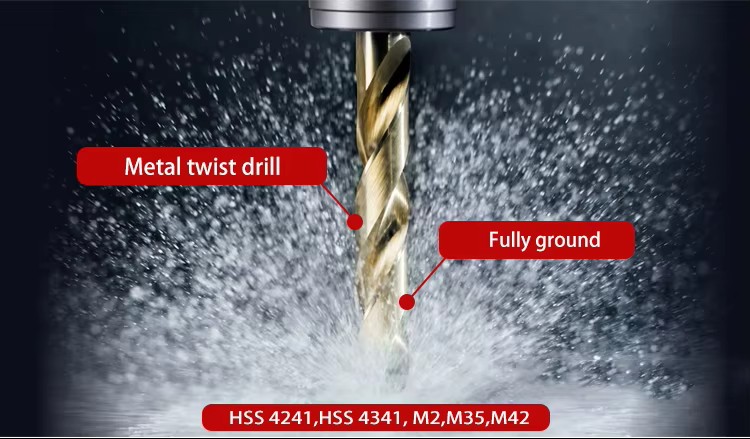 DIN 338 High Speed Stainless Steel Straight Shank Twist Drill Bit- Grade M35