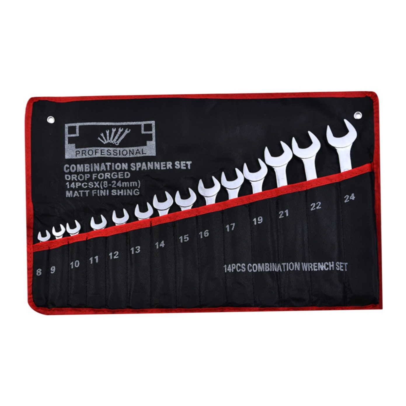 14pcs Combination Spanner Set (8-24mm) | Drop Forged Steel, Matt Finish Wrenches