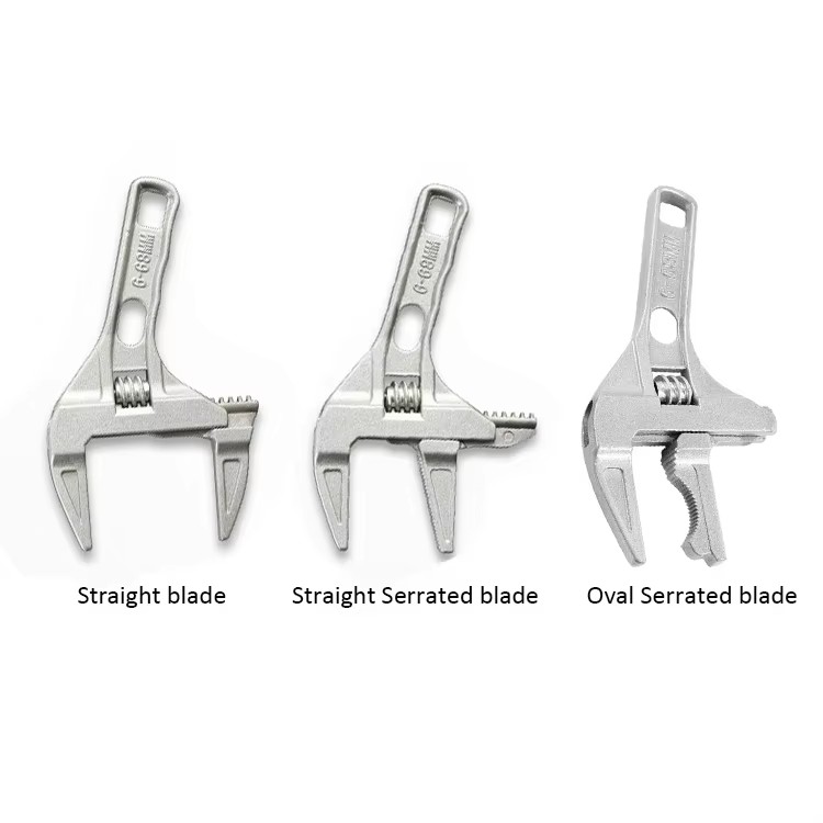 300mm Short Handle Adjustable Spanner – Straight Jaw Type, Heavy-Duty Wrench