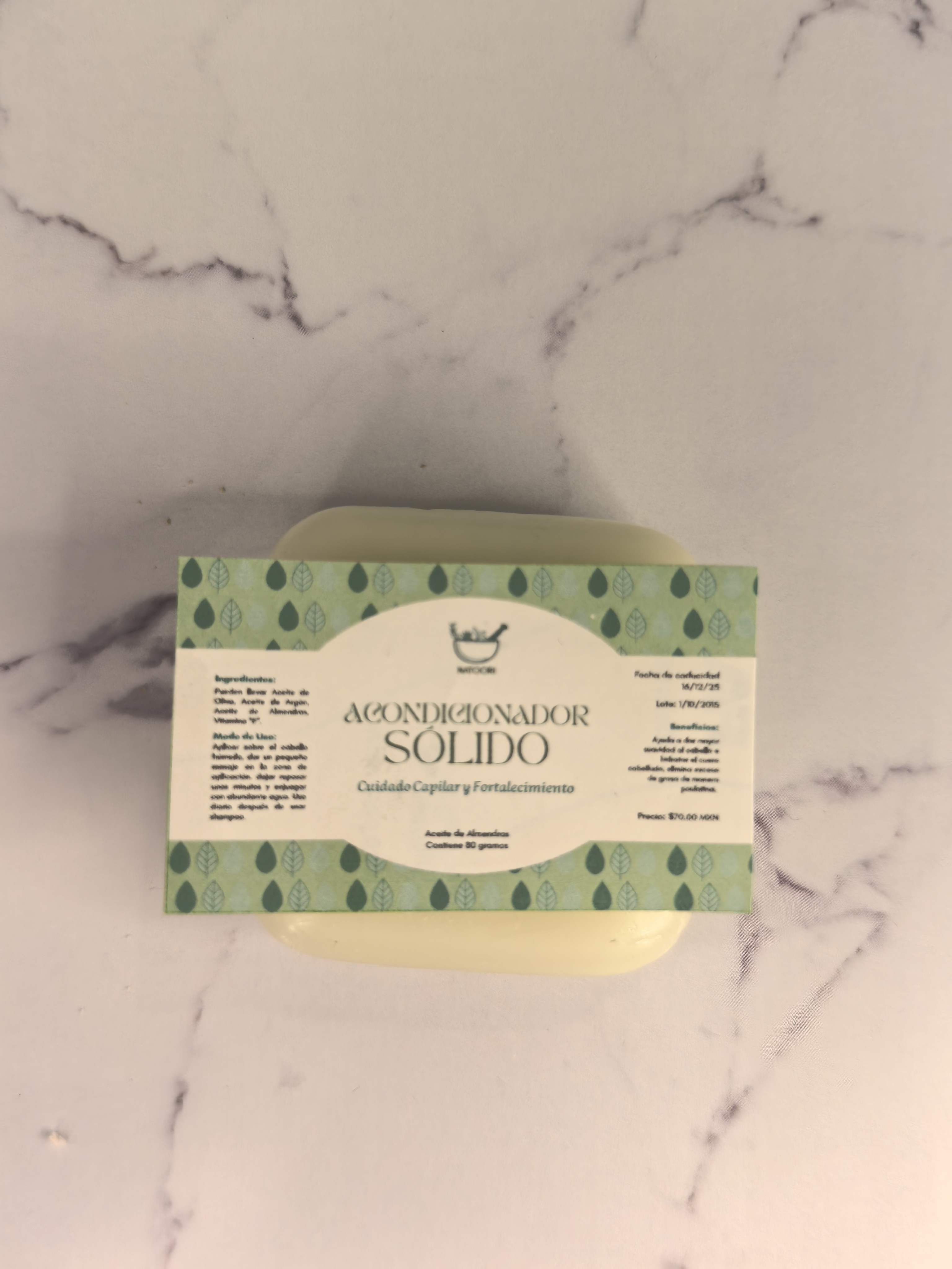 Acondicionador de cabello sólido