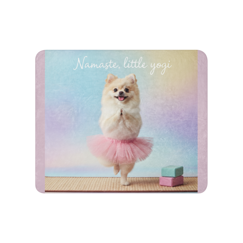 Cute Pomeranian Sherpa Blanket