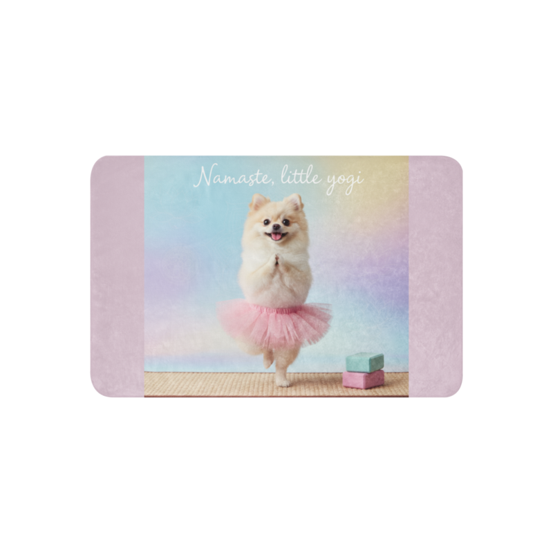 Cute Pomeranian Sherpa Blanket