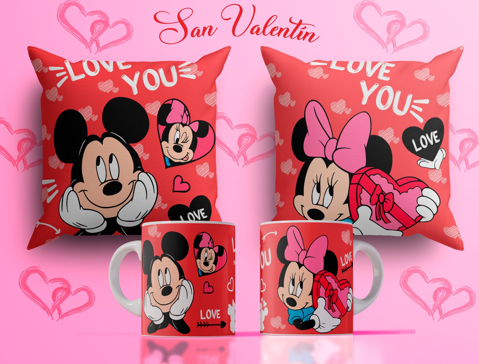 Almohada y jarro personalizado