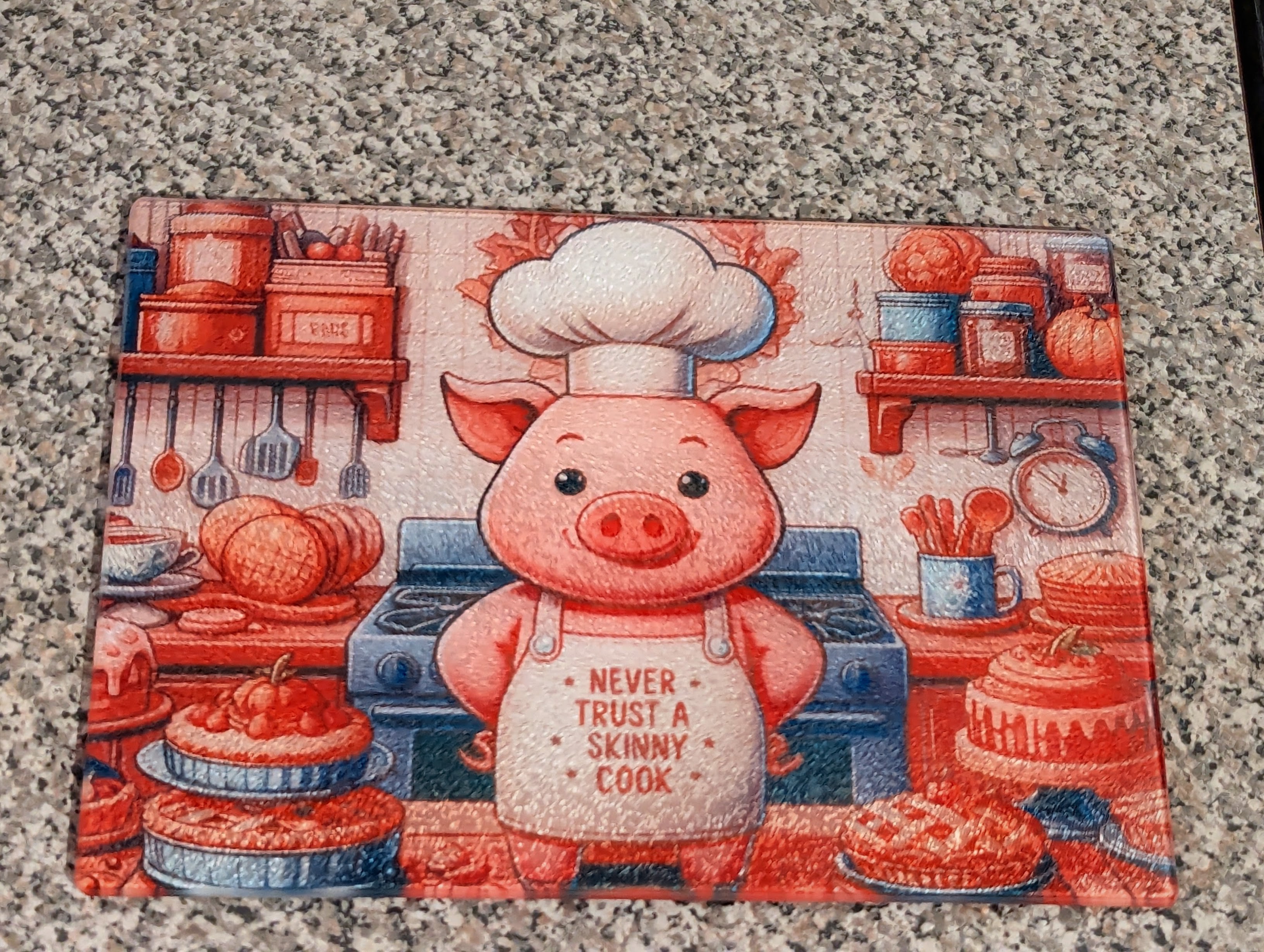 18" x 12" Tempered Glass Cutting Board – Multiple Designs for the Home Chef