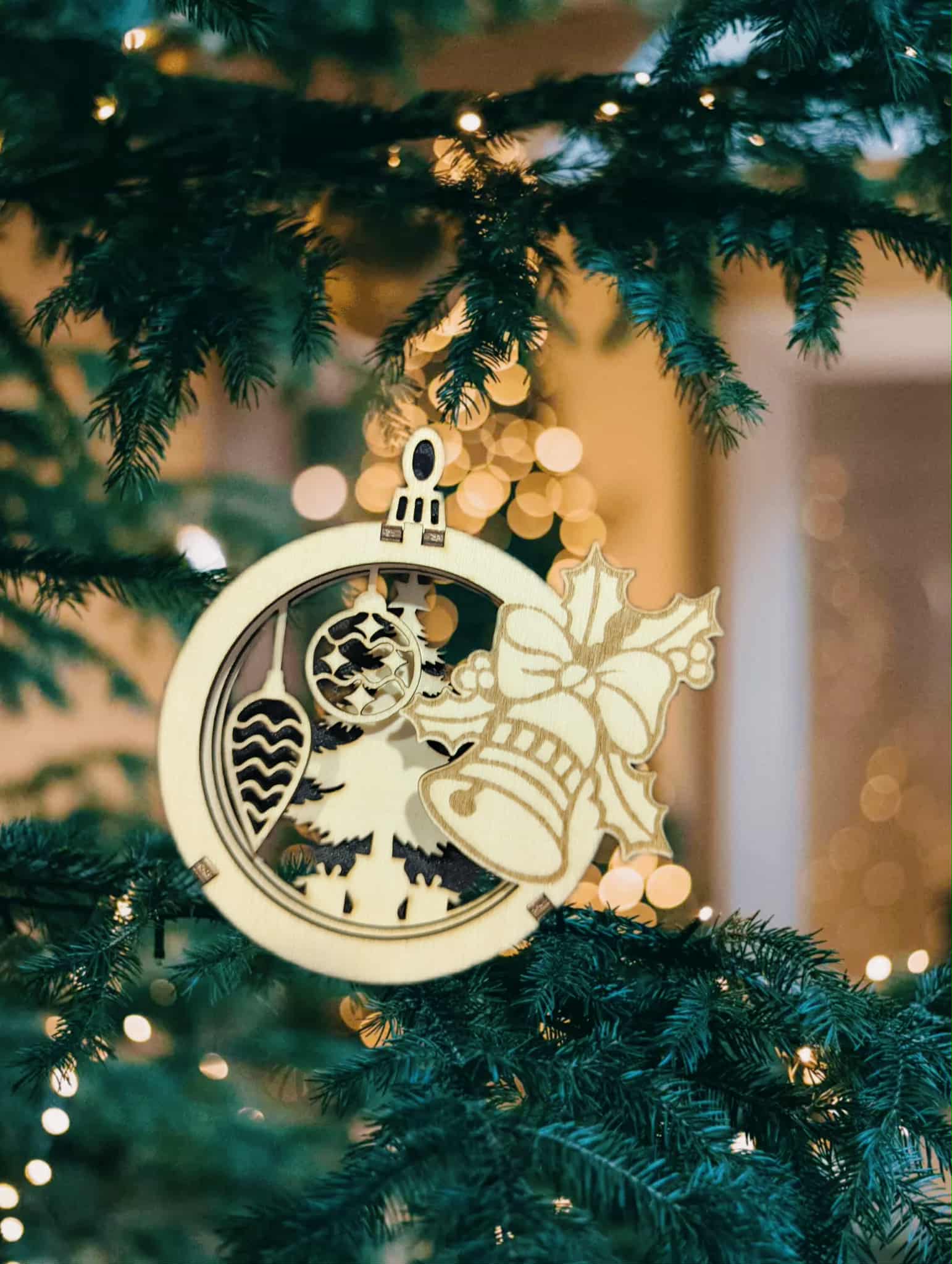 Laser Cut Christmas Ornaments — Set of 6