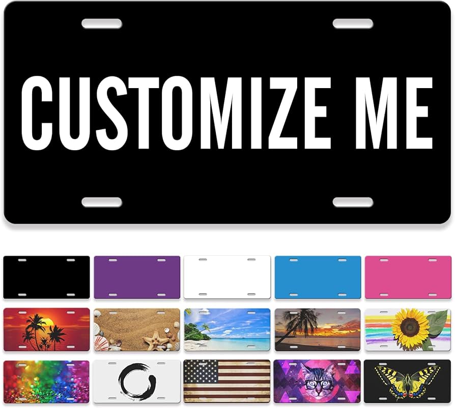 Customized Decorative License Plates (Non-Operational)