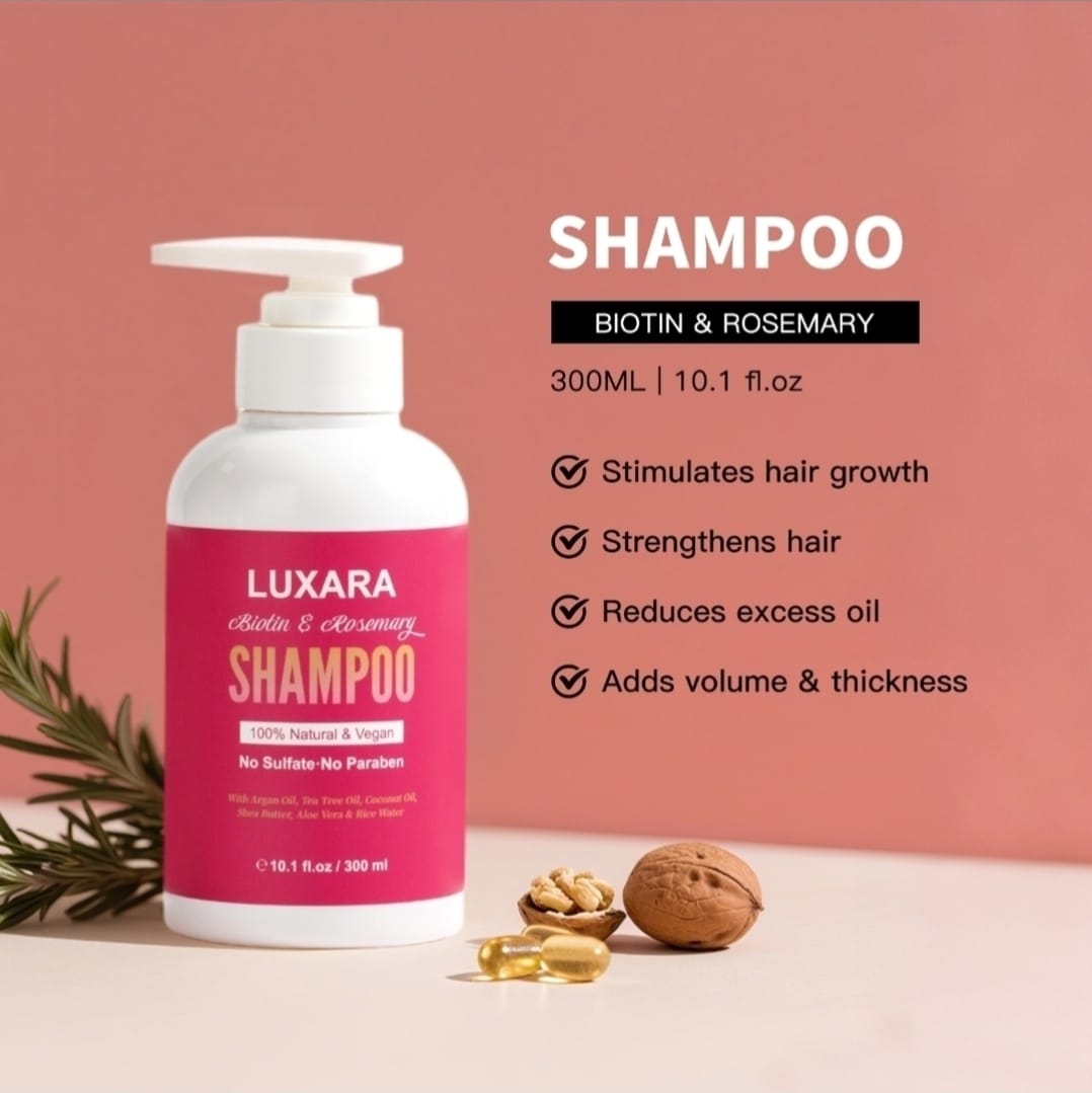 Luxara Haircare Set.  Strength, Shine & Growth in Every Drop