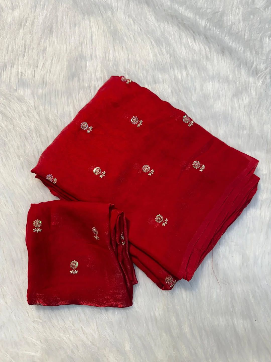 🌟 Satin Dual Zari with Sequence Saree – Elegant & Festive