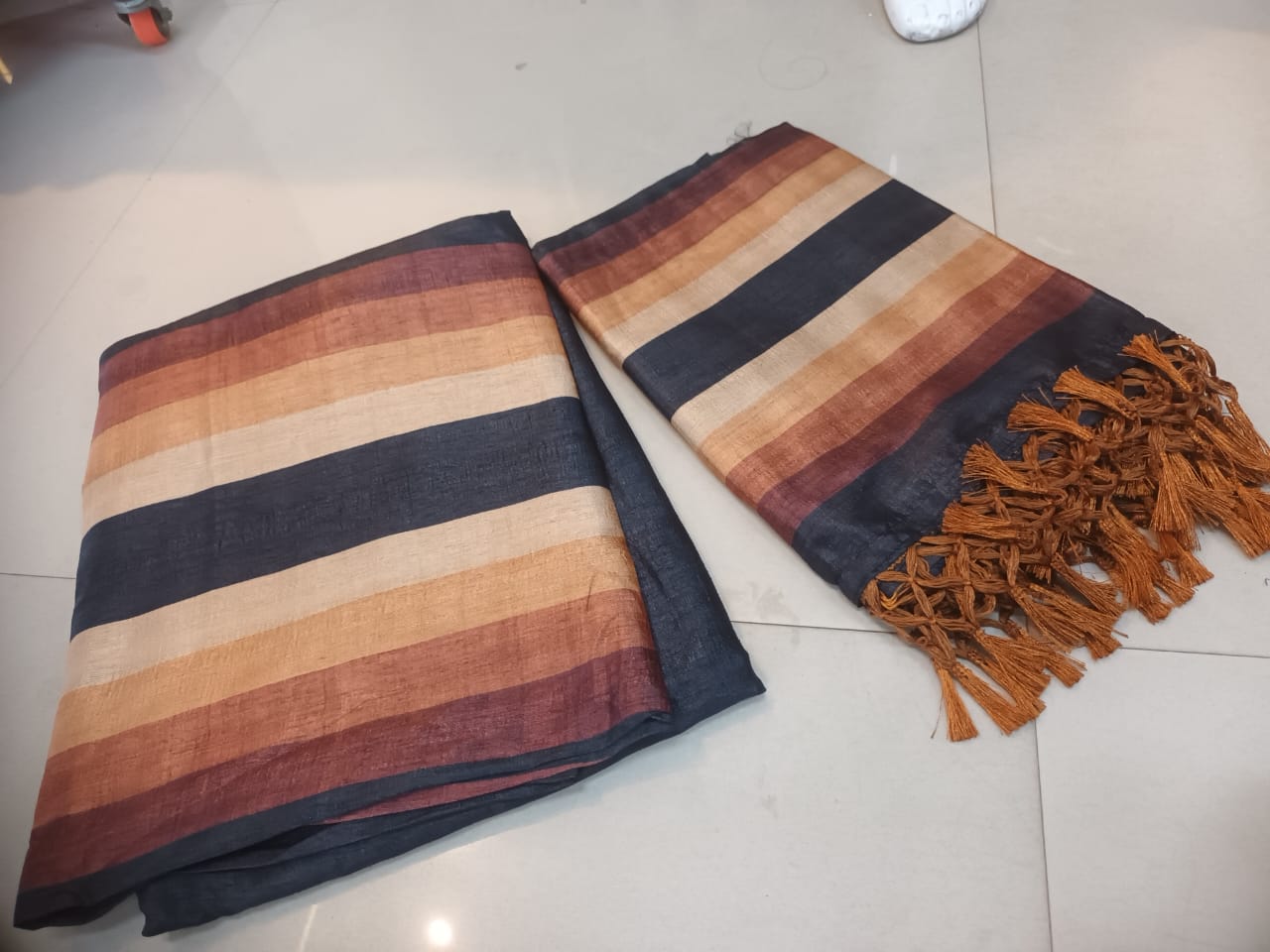 ✨ Semi Jute Tussar Churidhar Set – Unstitched (Top, Bottom & Dupatta)