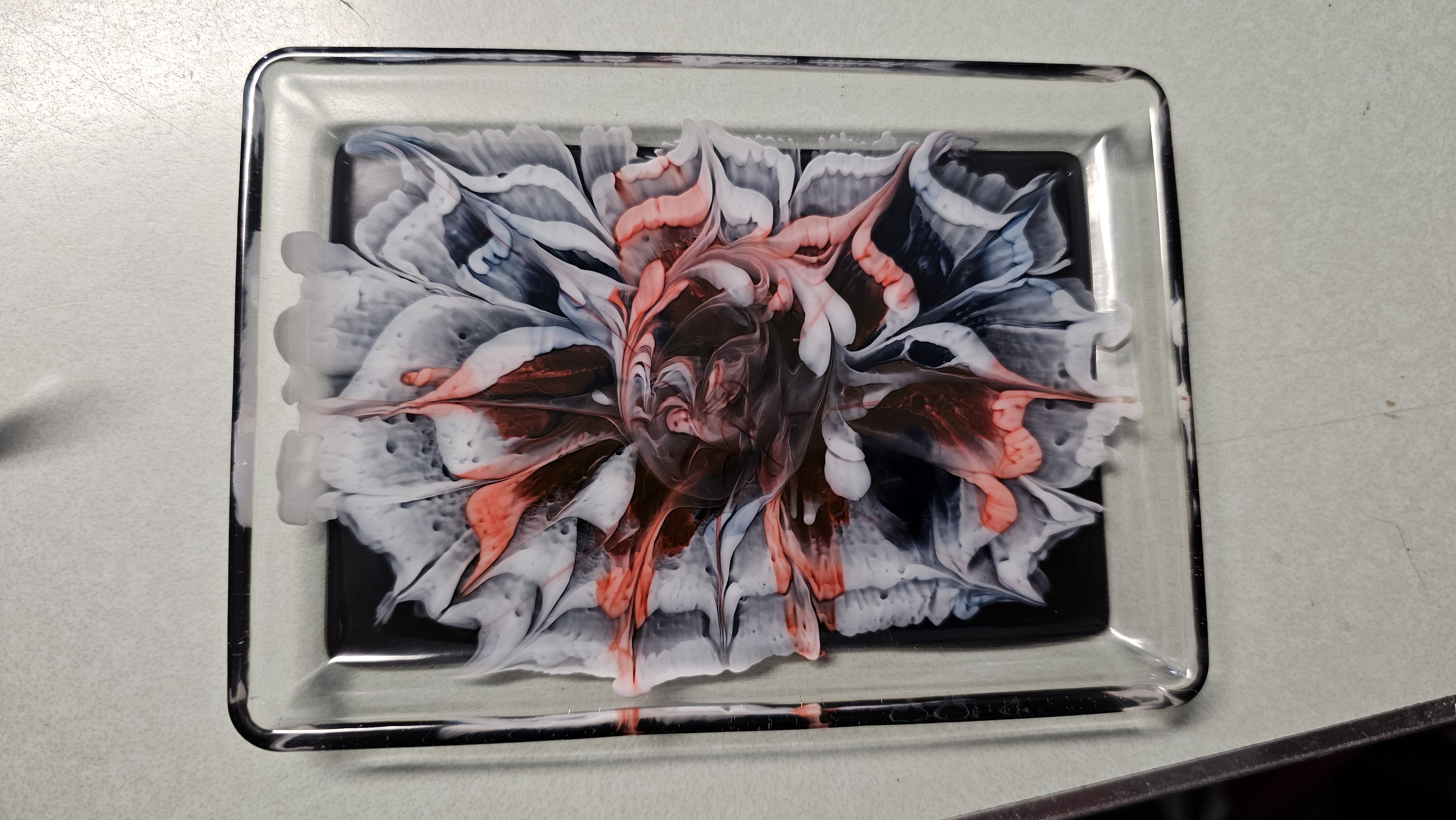 Handcrafted Resin Art Tray