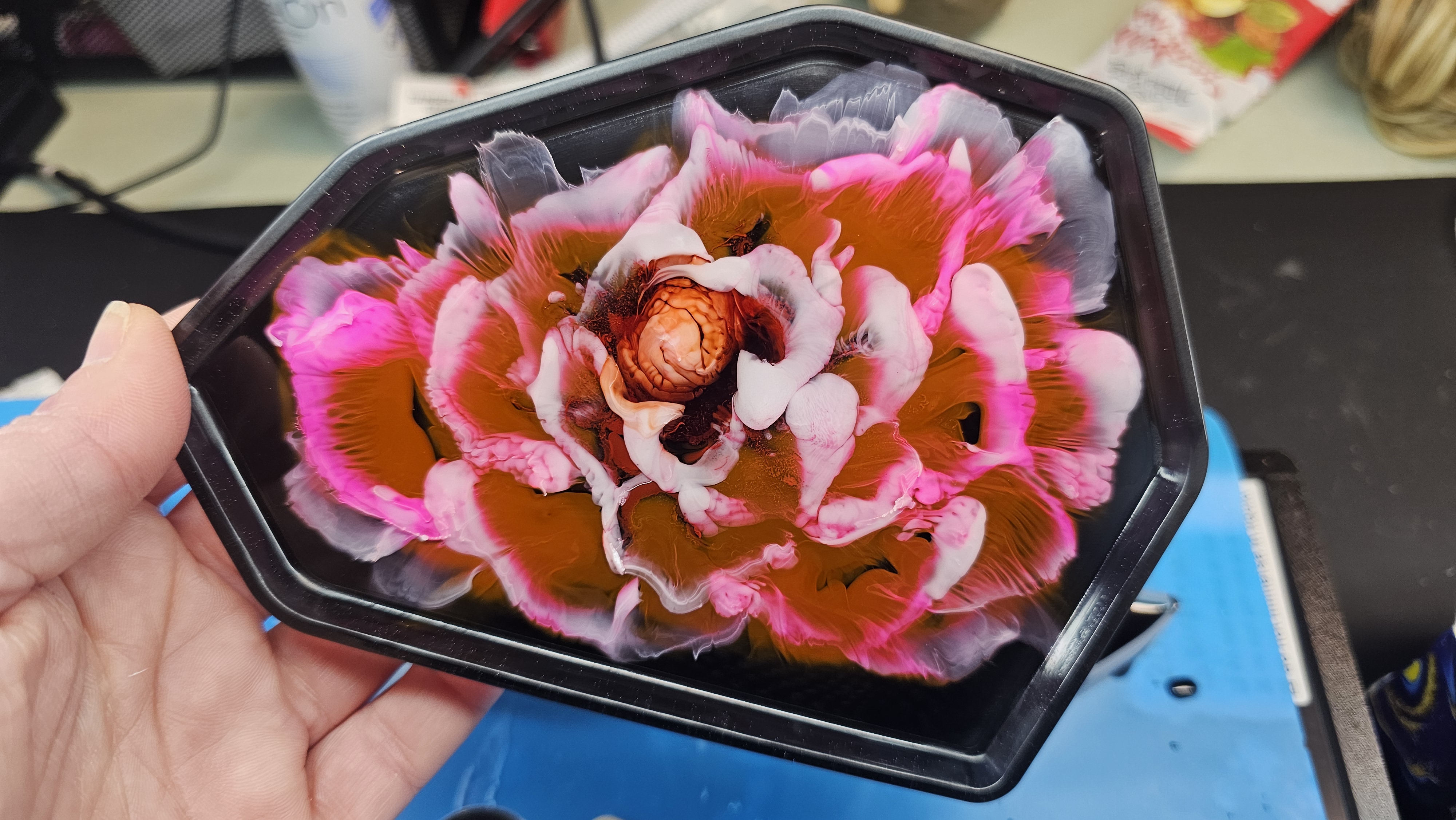 Handcrafted Resin Art Tray