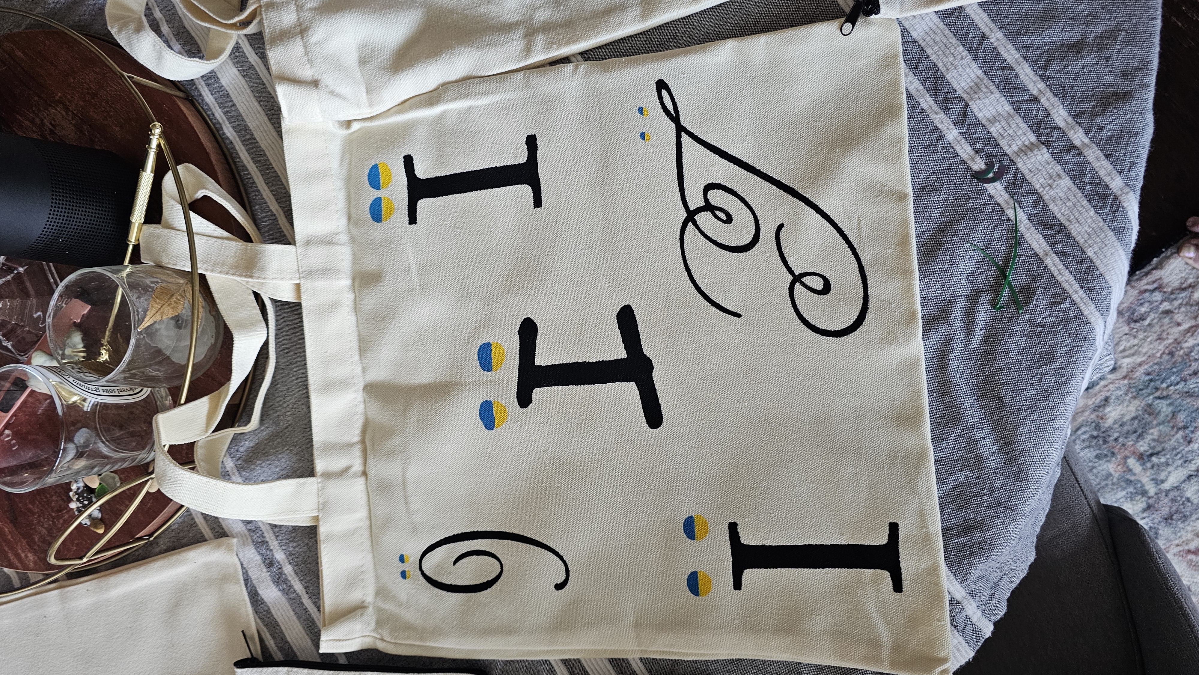 Hand-Painted Ukrainian Ї Tote Bag