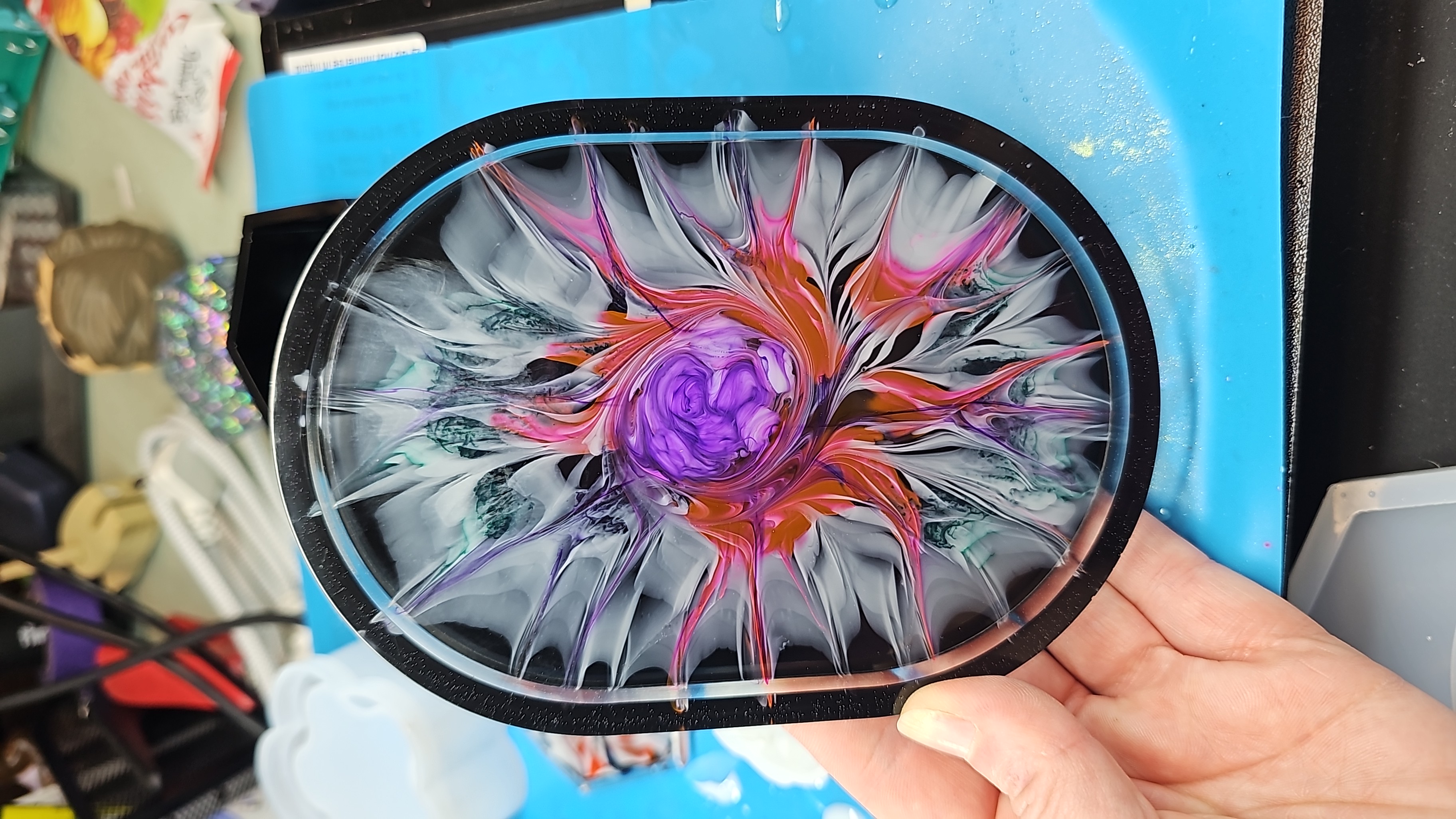 Handmade Abstract Resin Tray