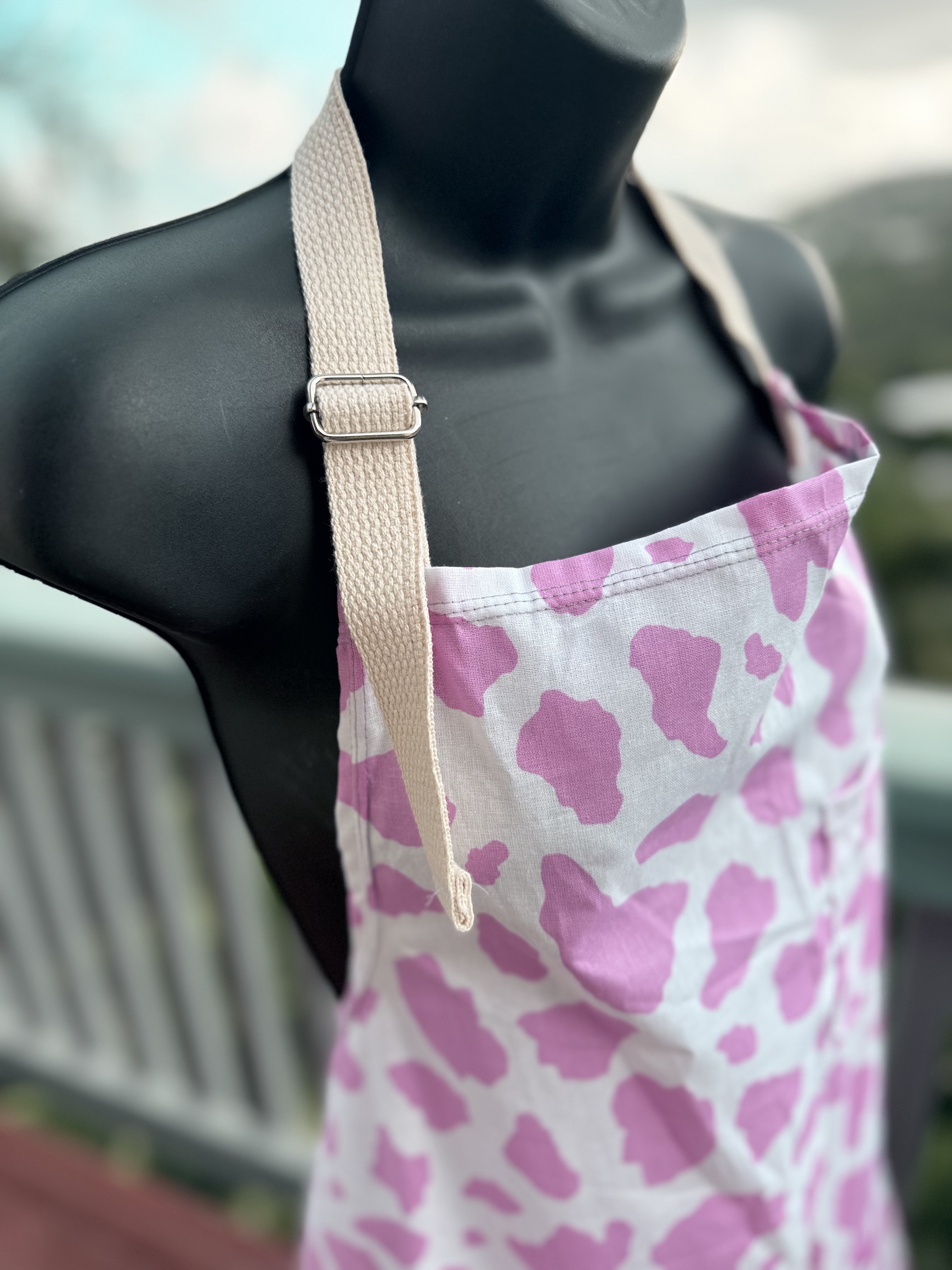 Island Pink Cow Apron