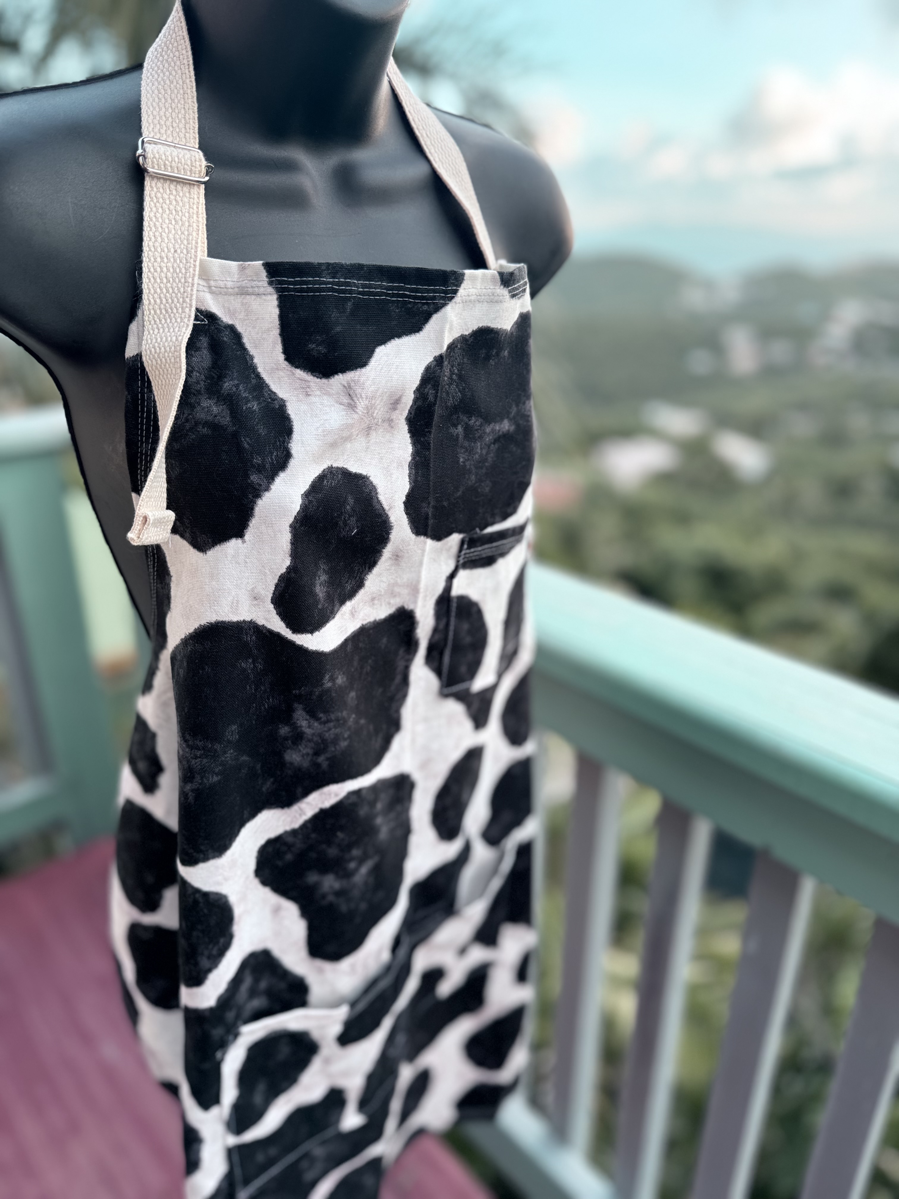Country Cow Print Apron