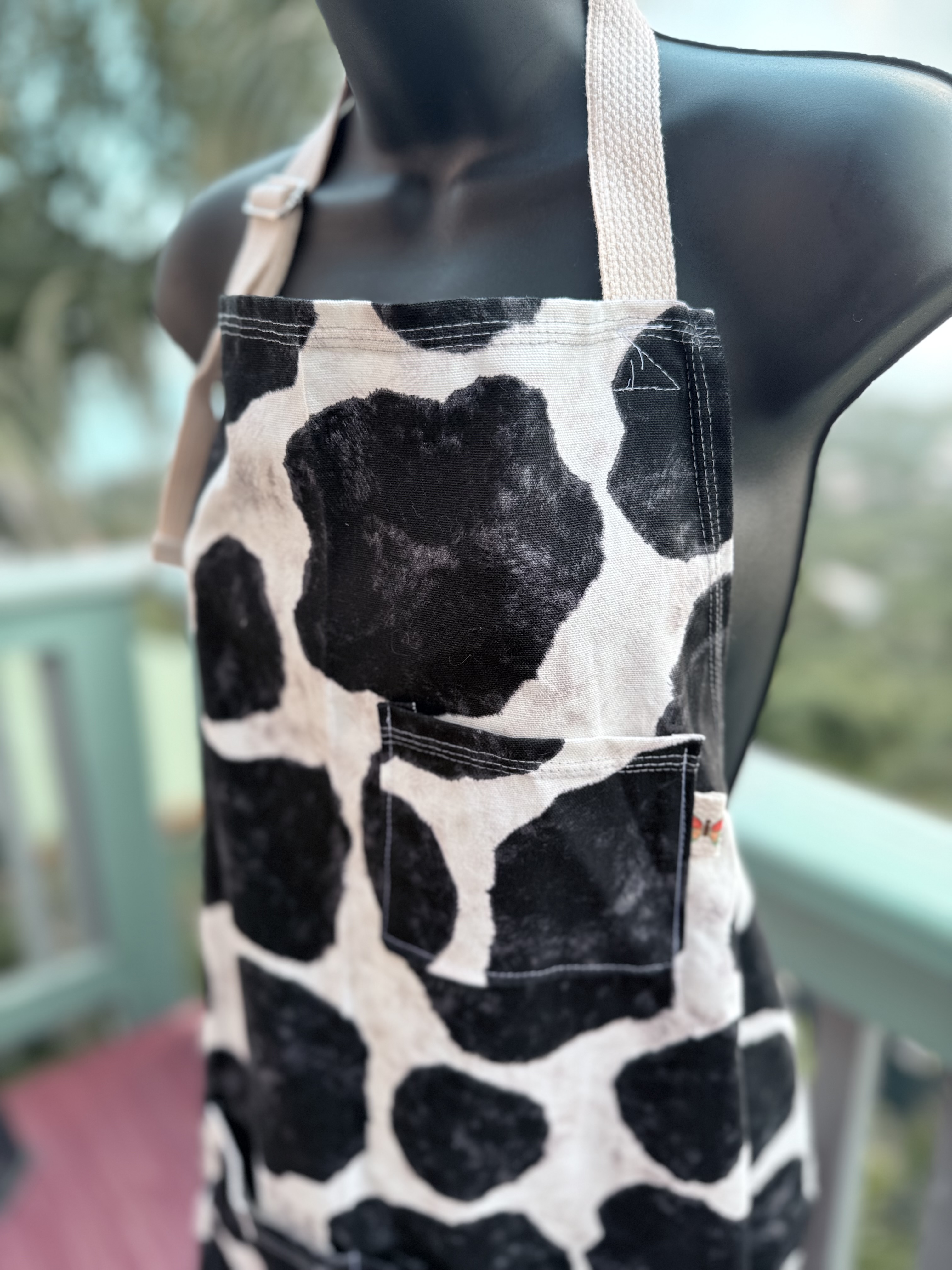 Country Cow Print Apron