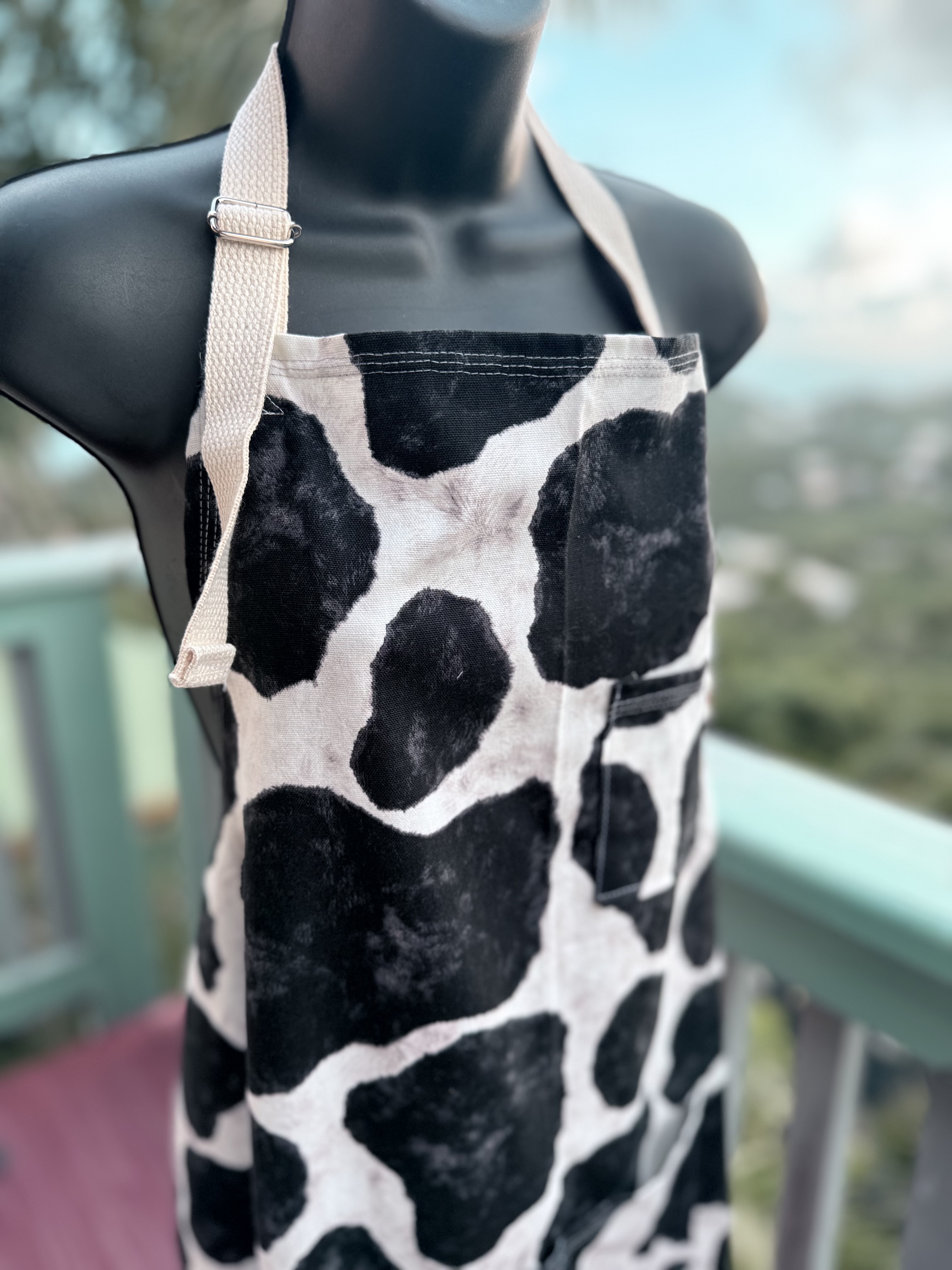 Country Cow Print Apron