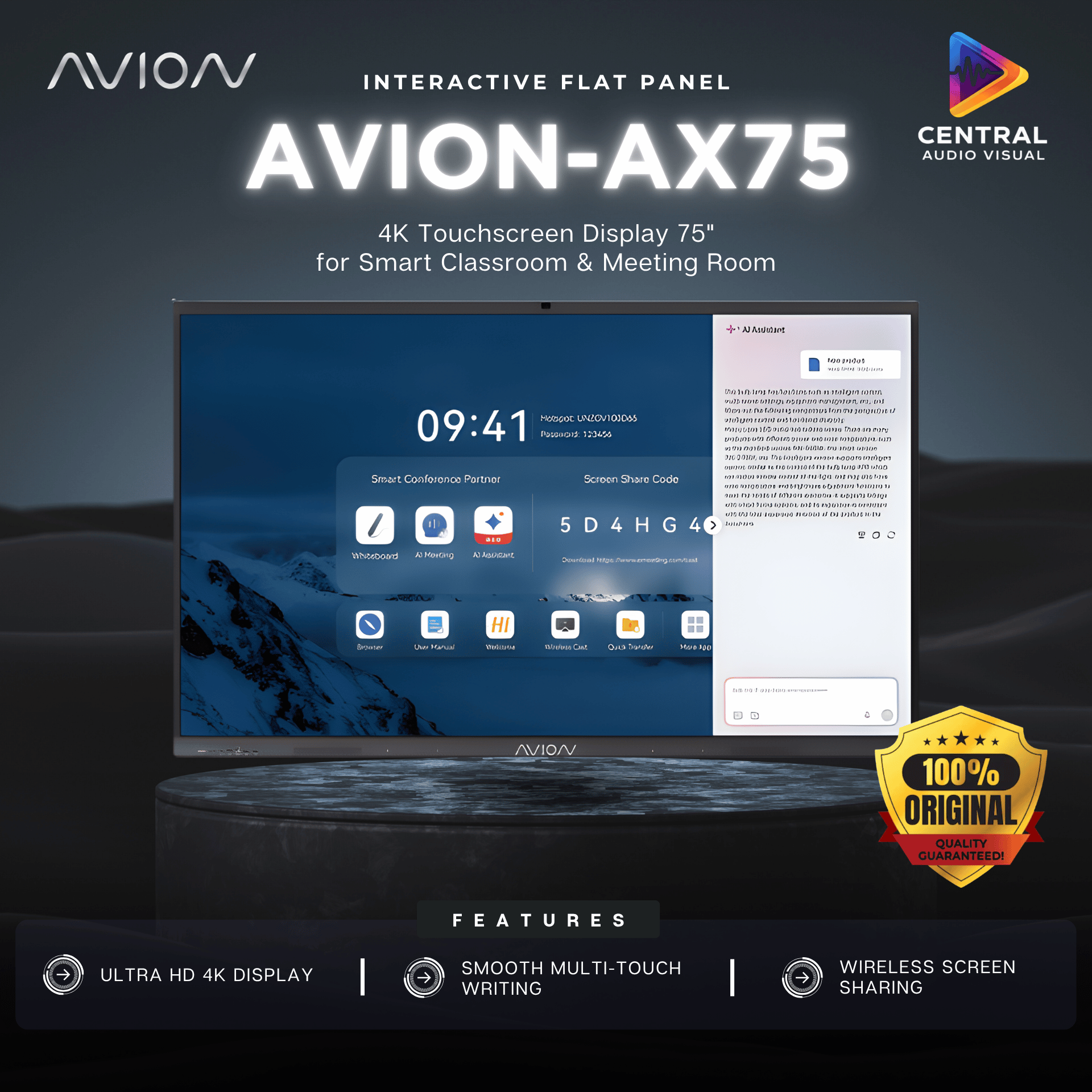 AVION-AX75 Interactive Flat Panel