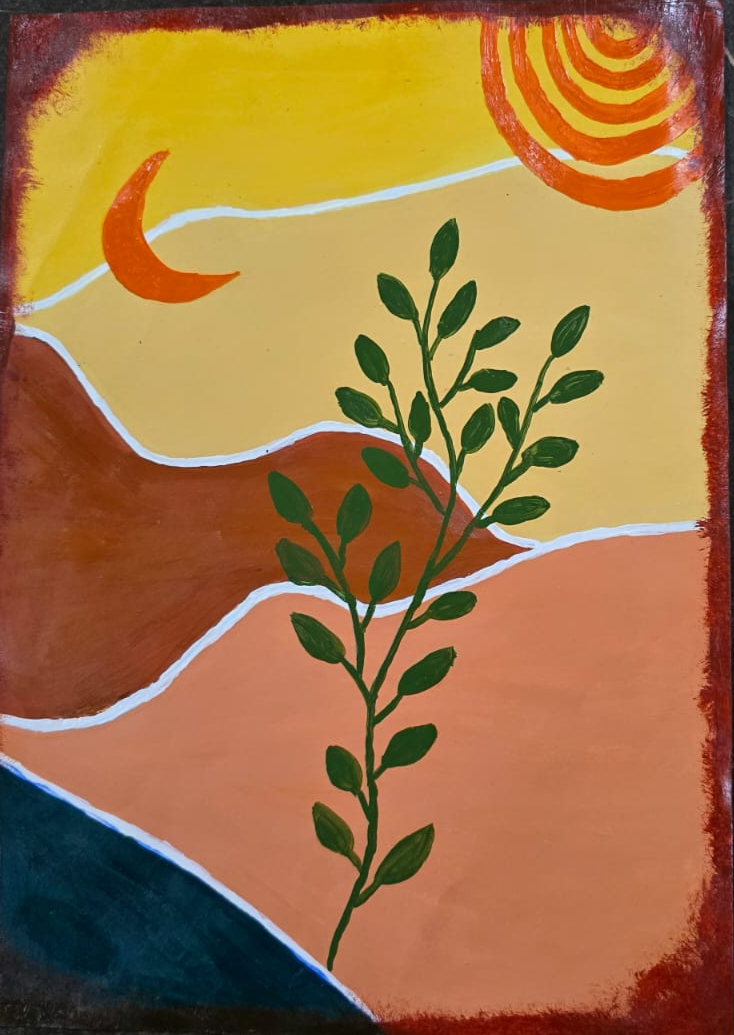 Sun & Moon Desert Boho Art