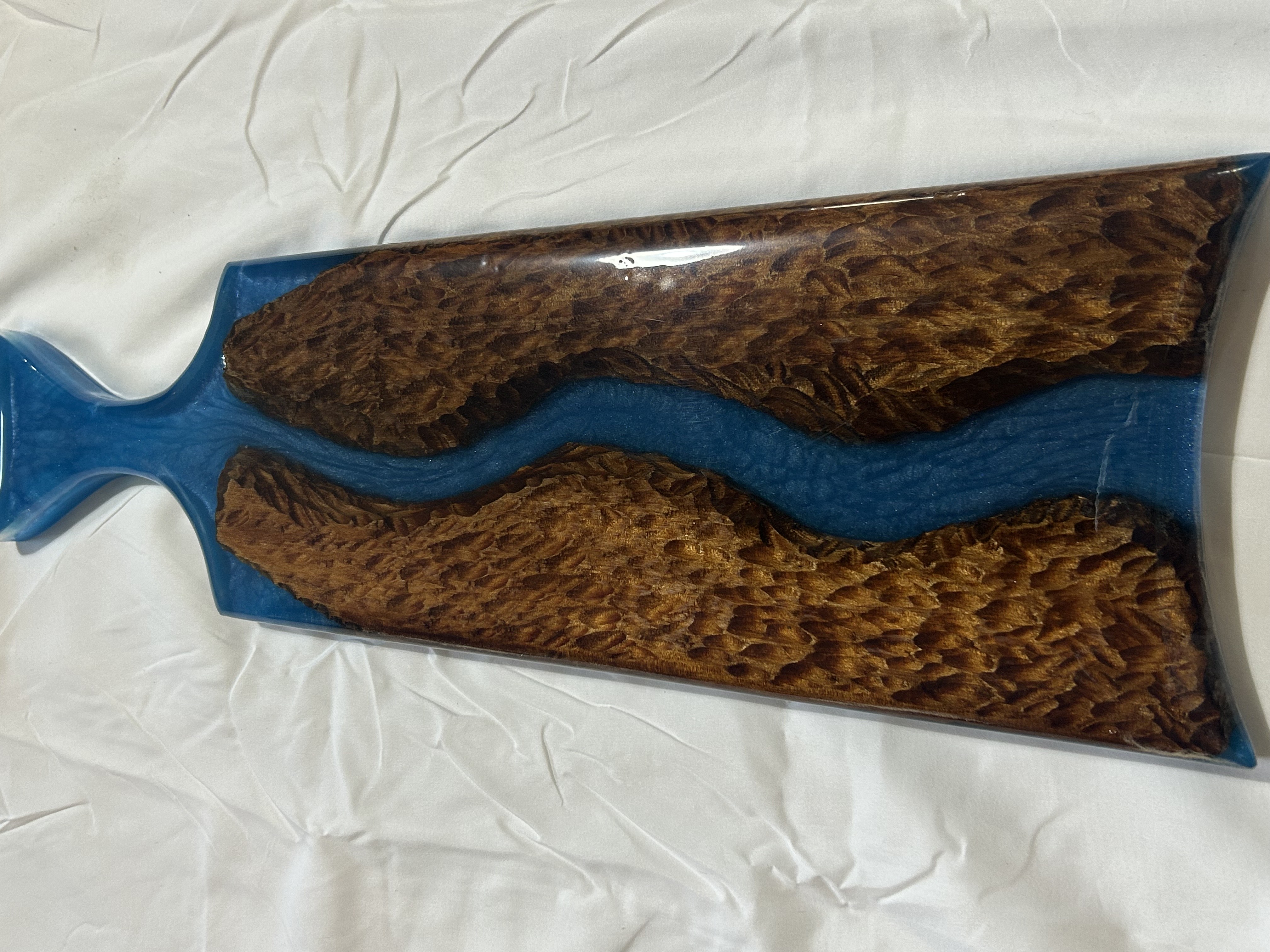 Handcrafted Resin and Ancient Kauri Wood Serving Board