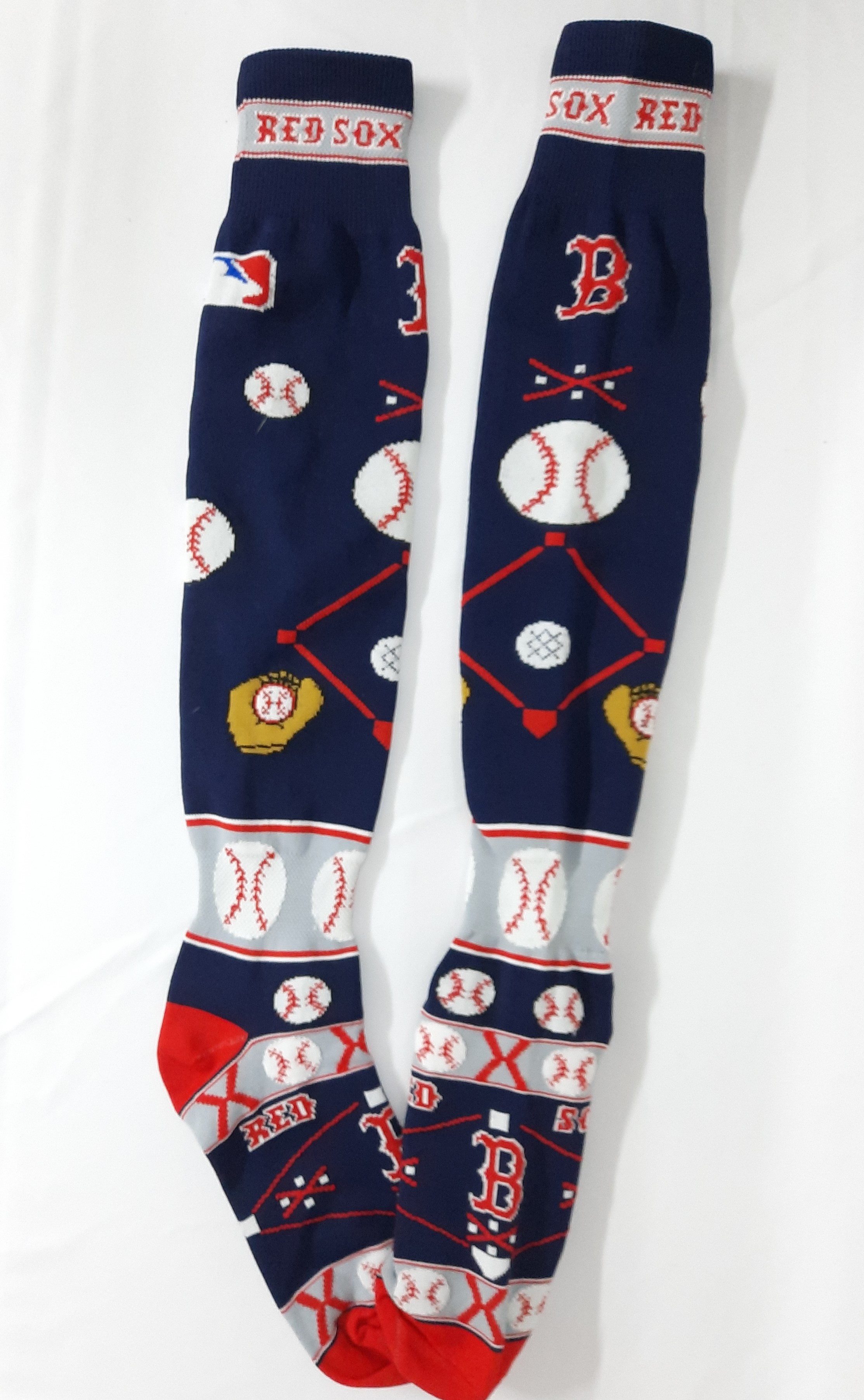 Calcetines temáticos de béisbol de los Red Sox