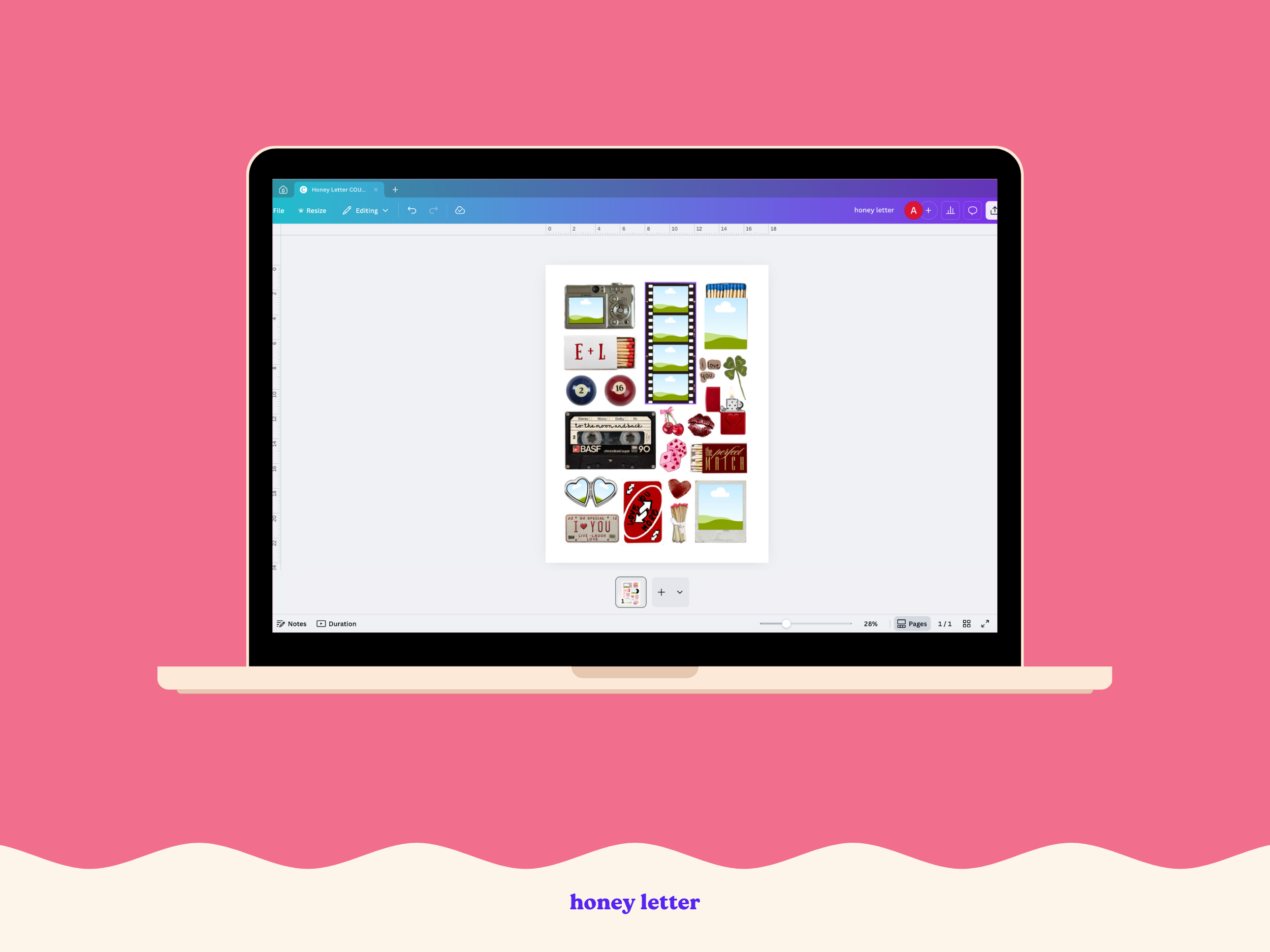 Editable Couple Matchbook Template