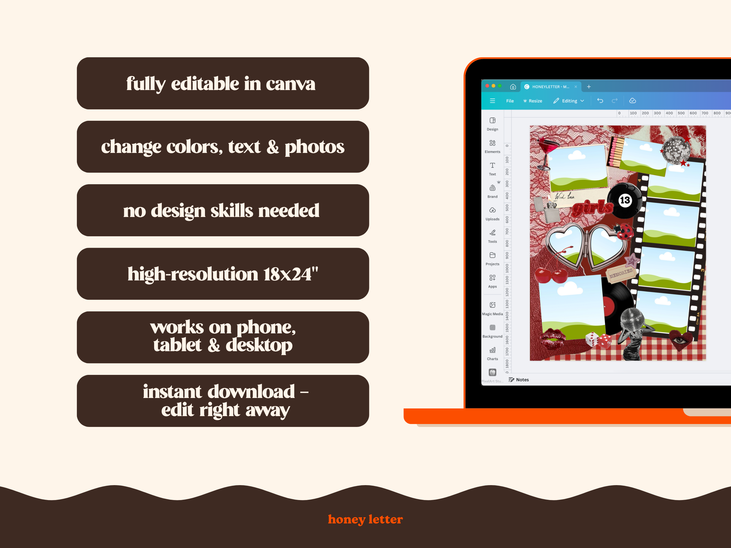 BFF & BF Poster Template Bundle