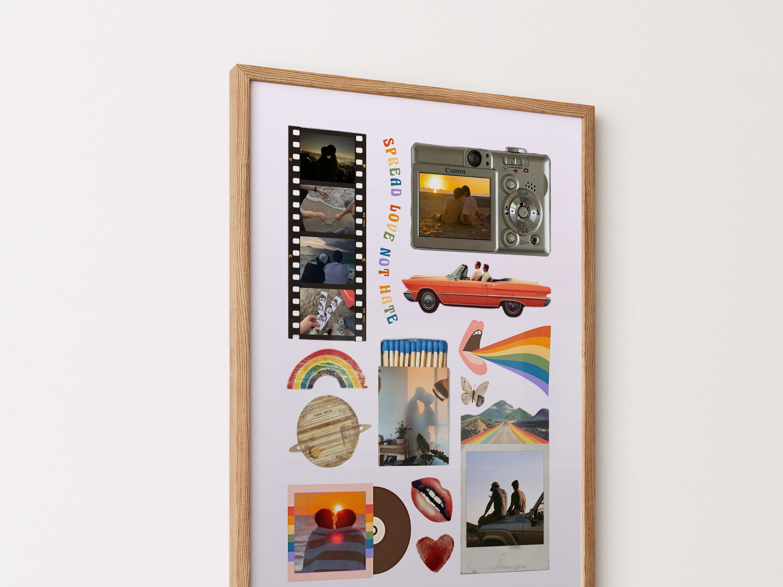 Editable LGBT Couple Collage Template