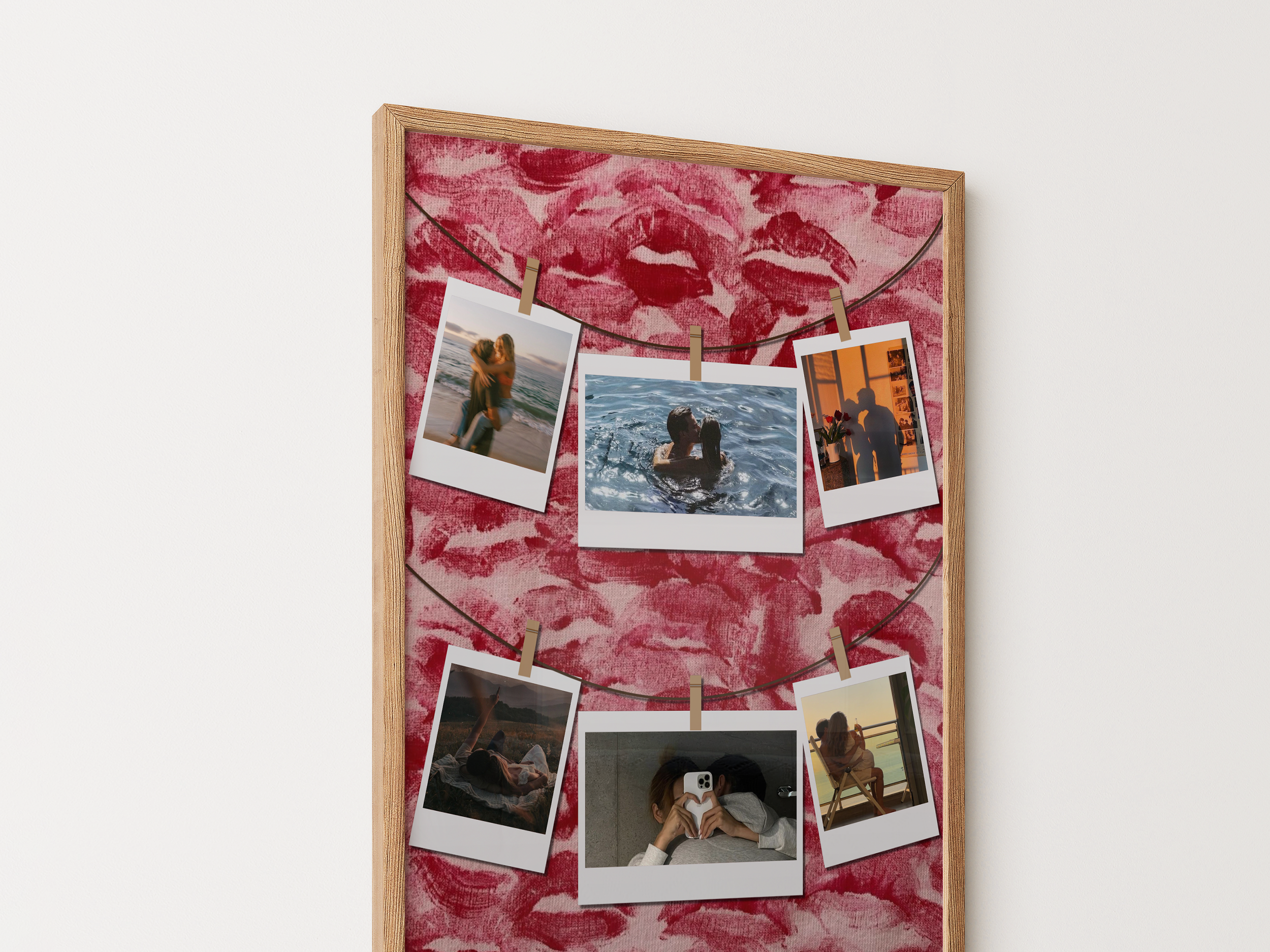 Editable Couple Polaroid Poster Template