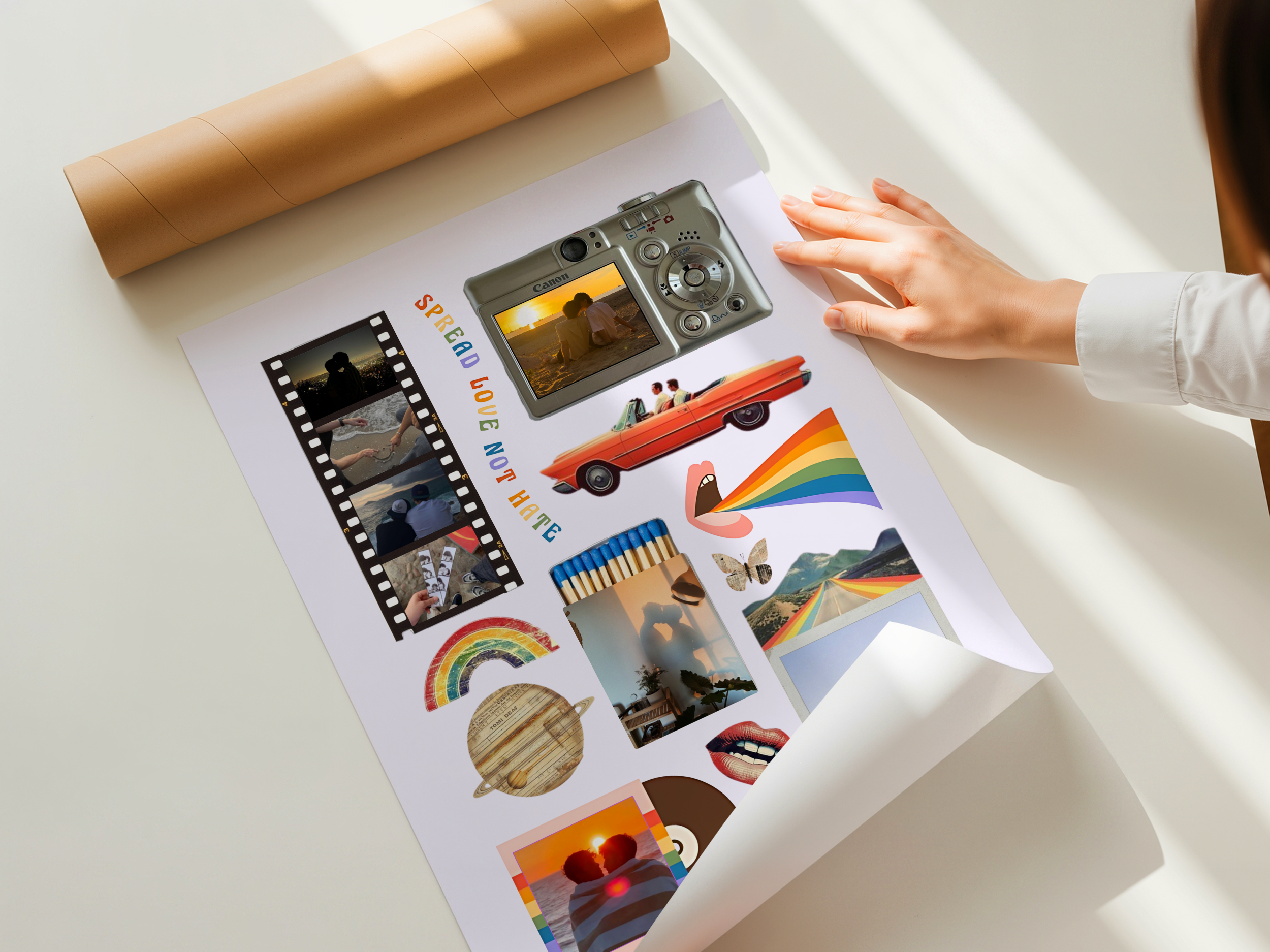 Editable LGBT Couple Collage Template