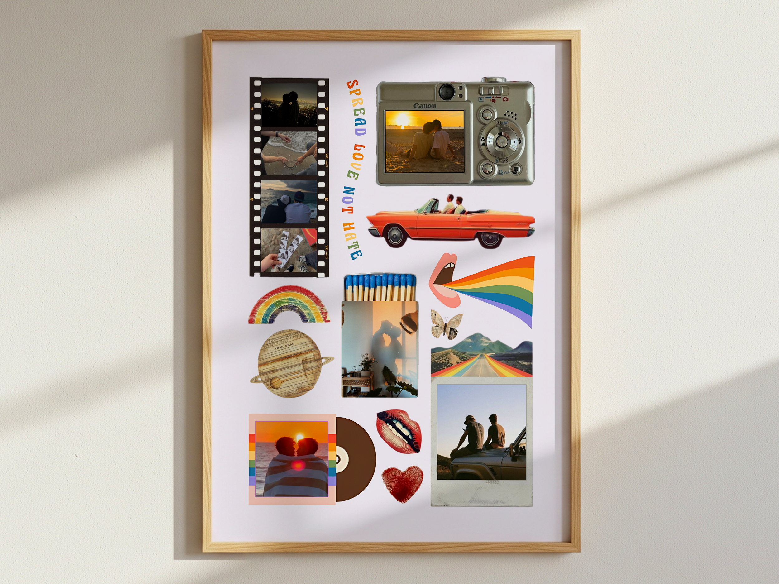 Editable LGBT Couple Collage Template