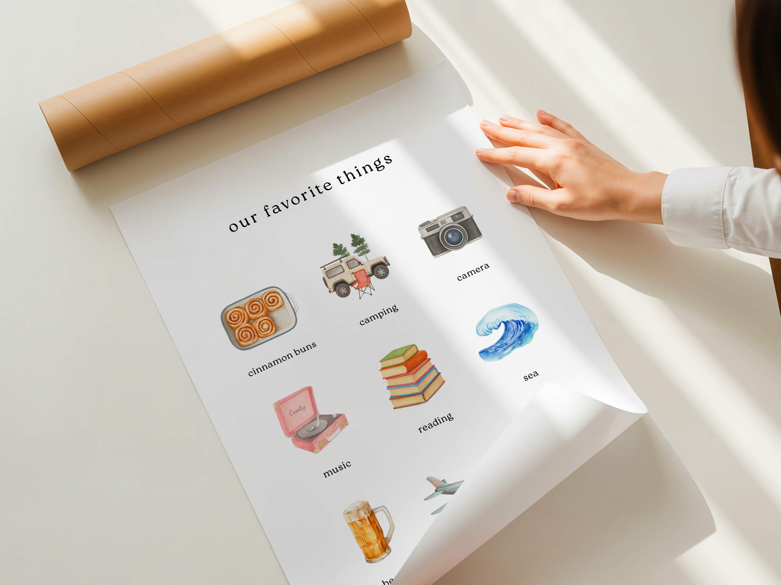 Personalised Our Favorite Things Poster