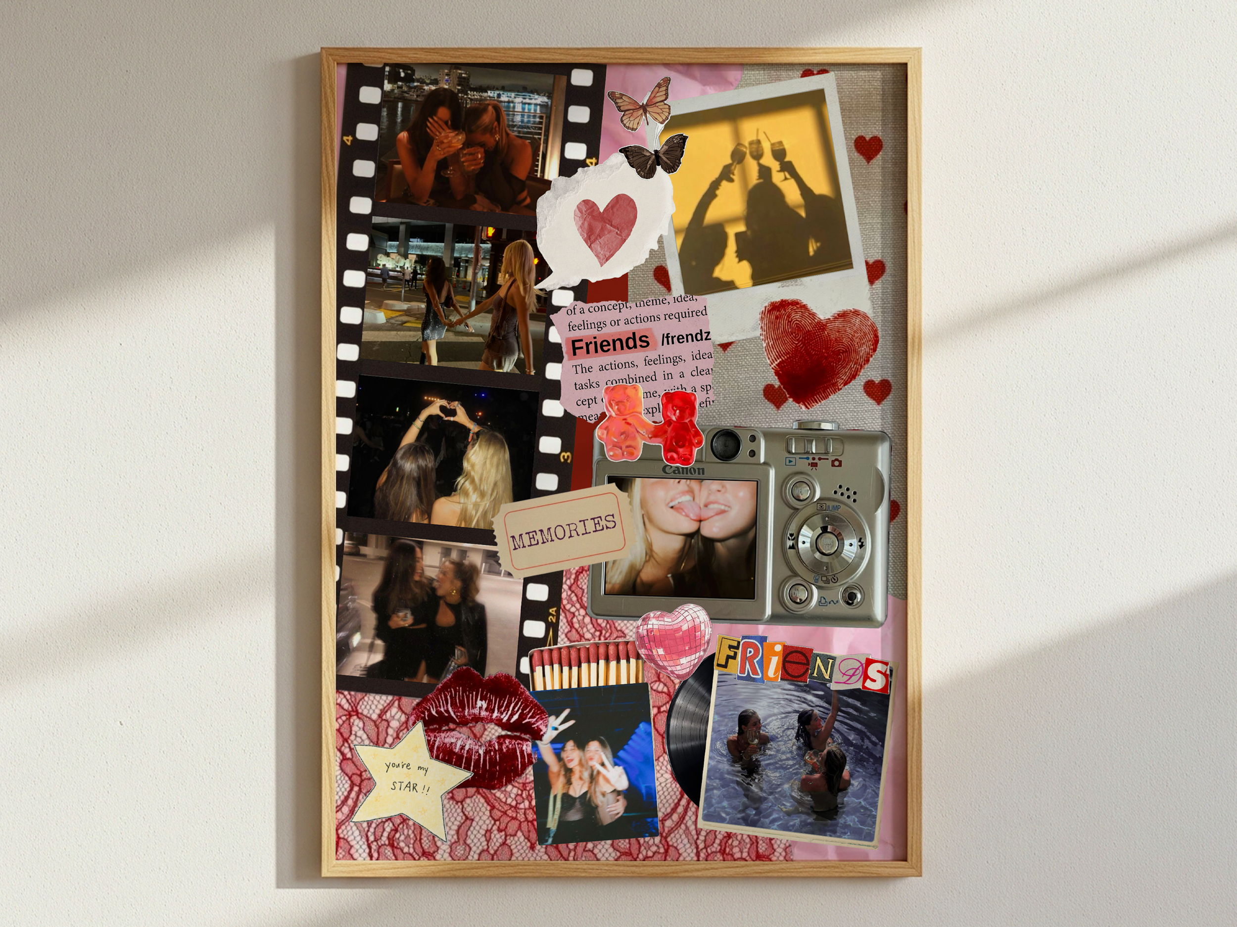 Editable Best Friend Matchbook Collage Template