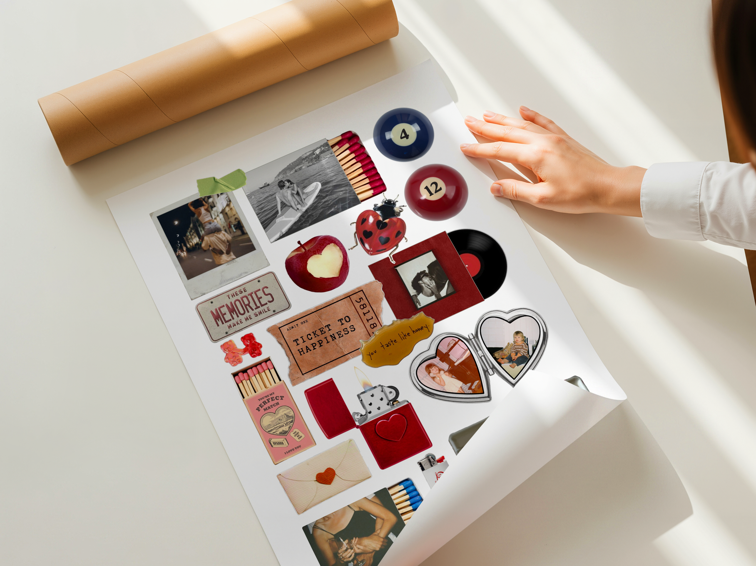 Editable Couple Matchbook Poster Template