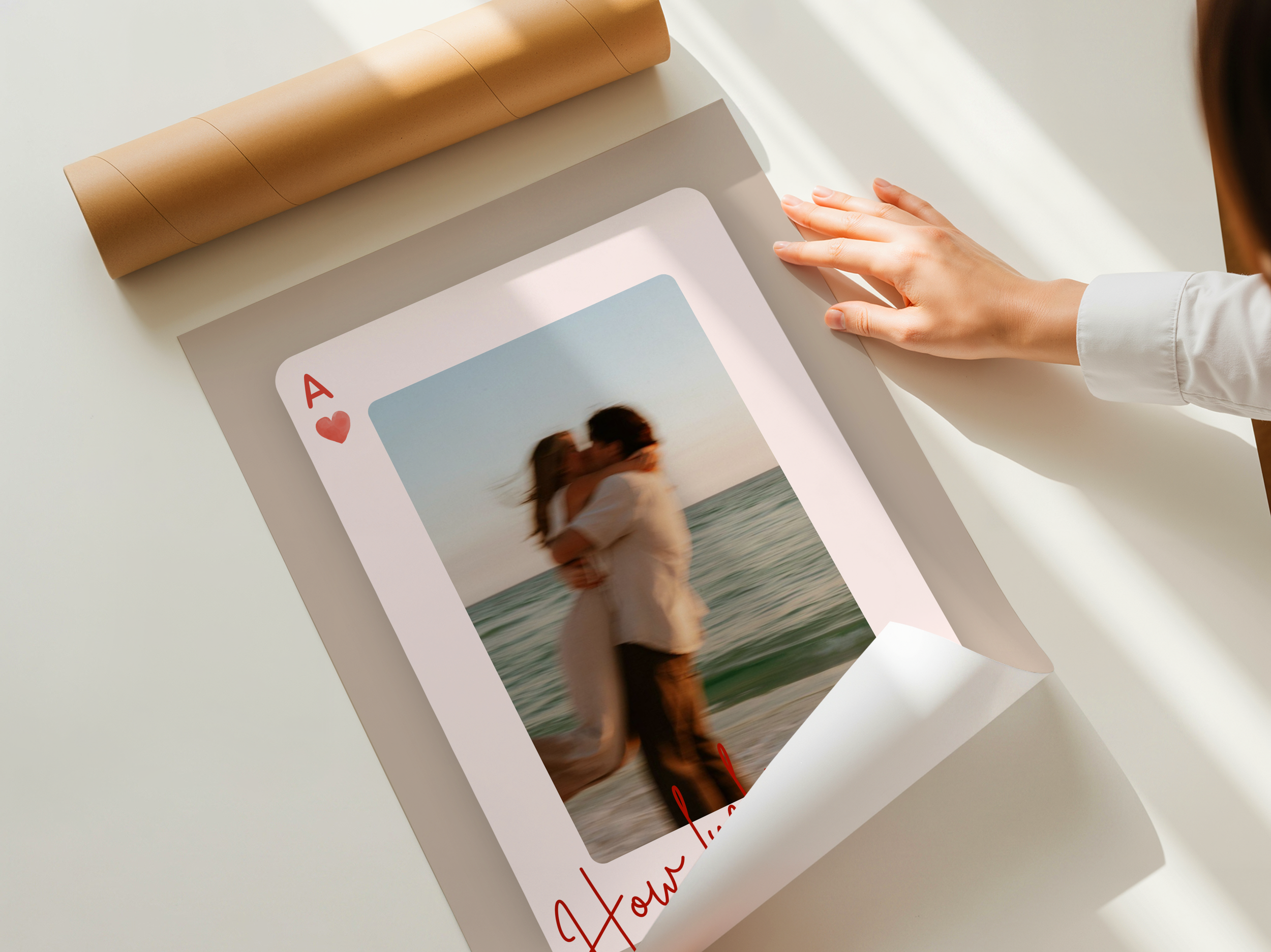 Editable Couple Playing Card Poster Template