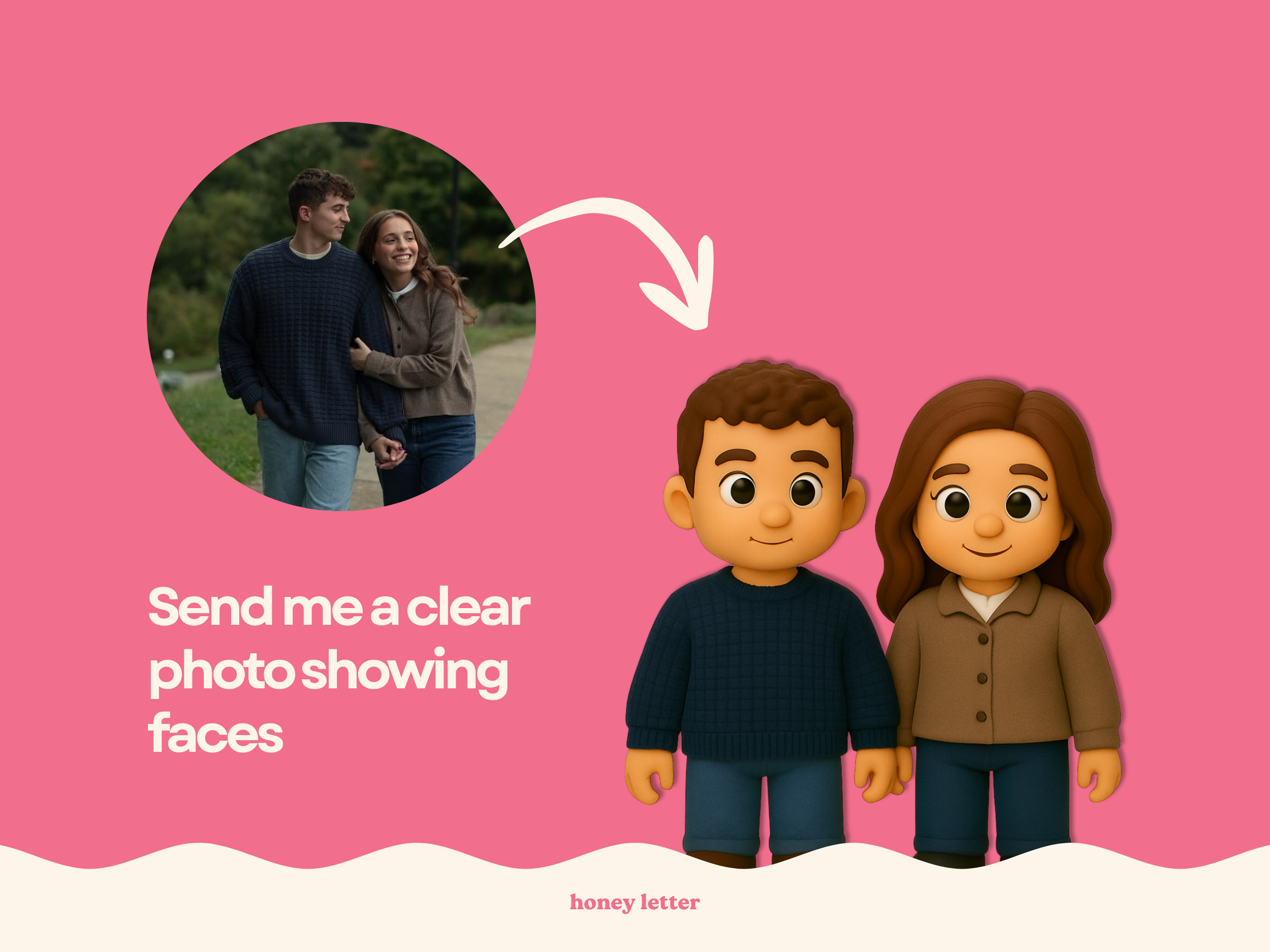 Personalised Couple Small Figures Poster