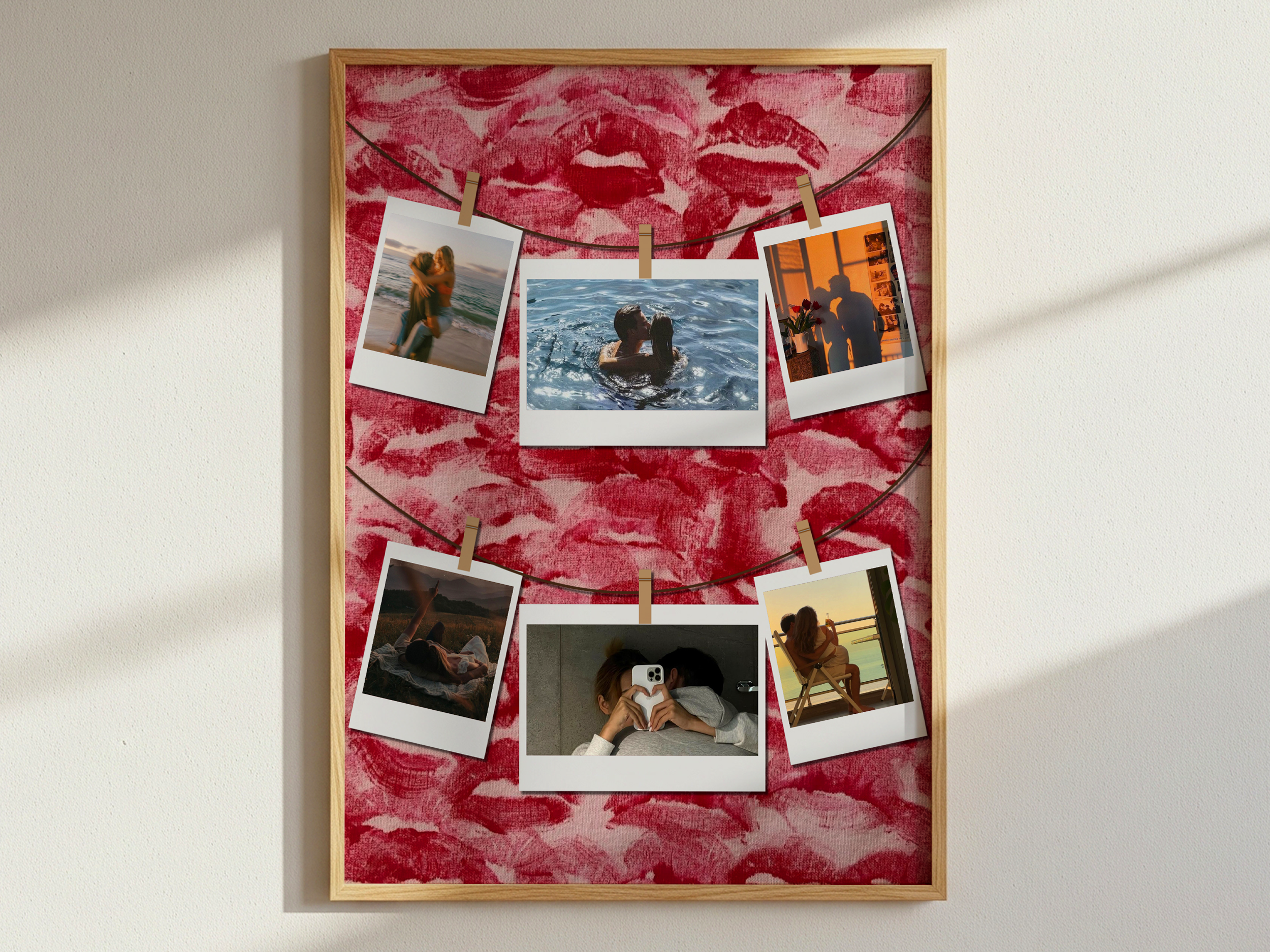 Editable Couple Polaroid Poster Template