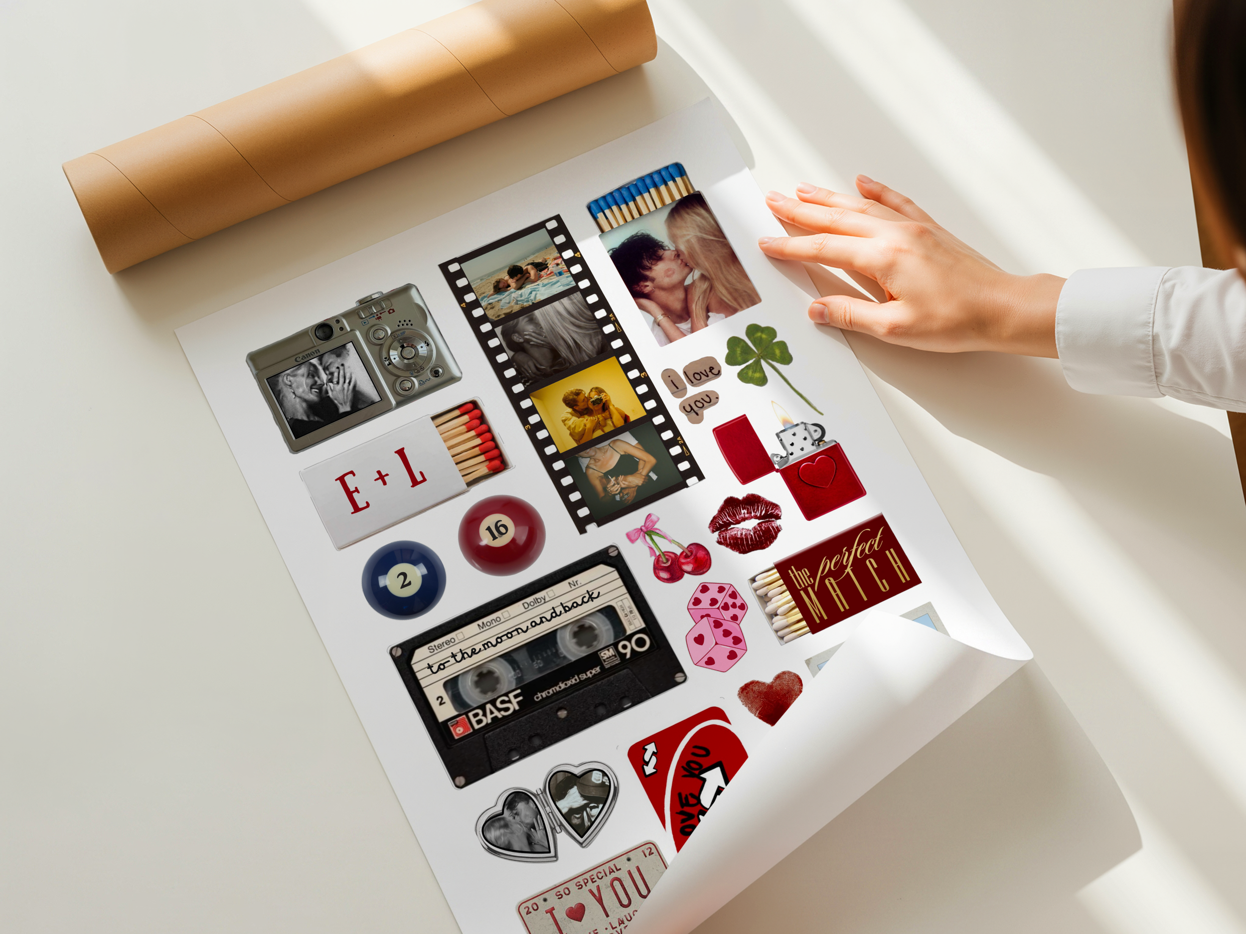 Editable Couple Matchbook Template