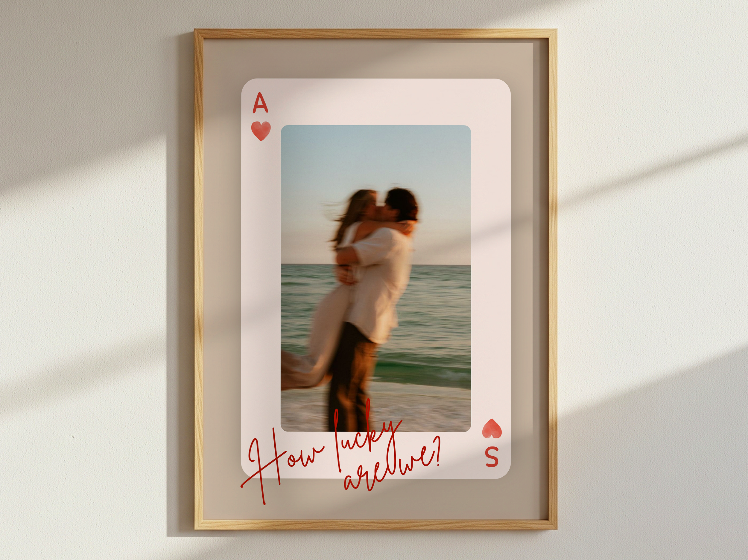 Editable Couple Playing Card Poster Template