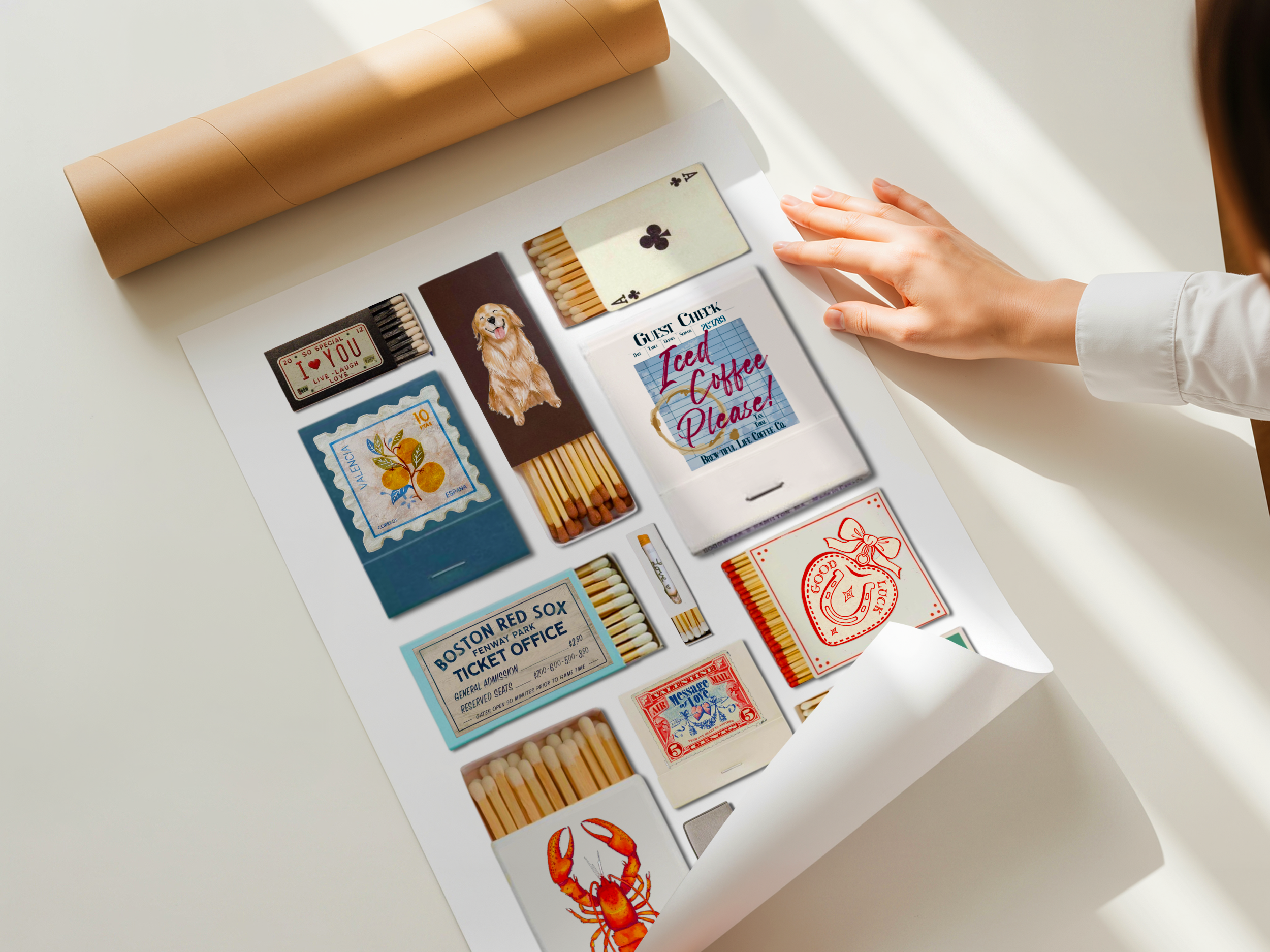 Personalised Couple Matchbook Poster