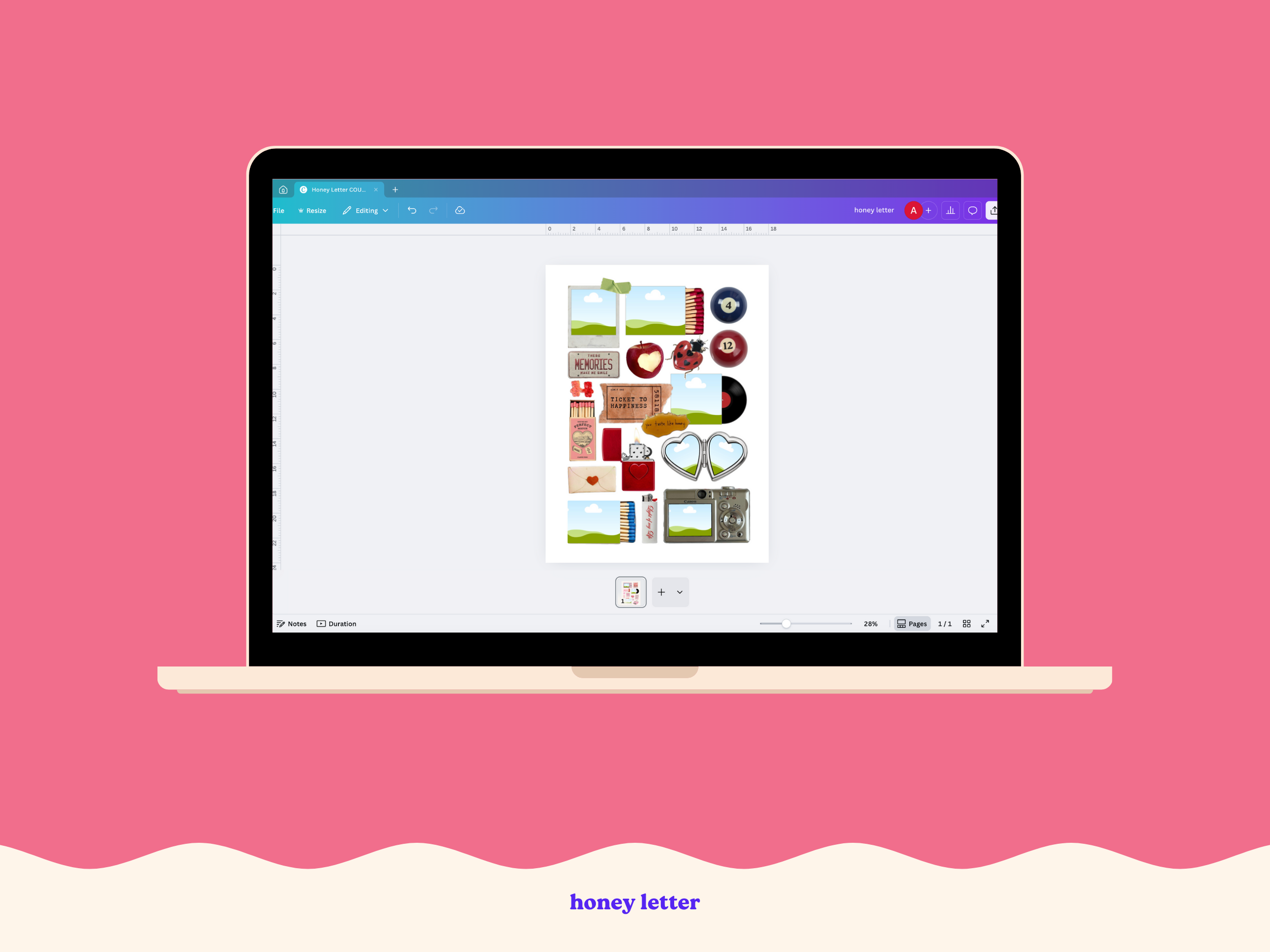 Editable Couple Matchbook Poster Template