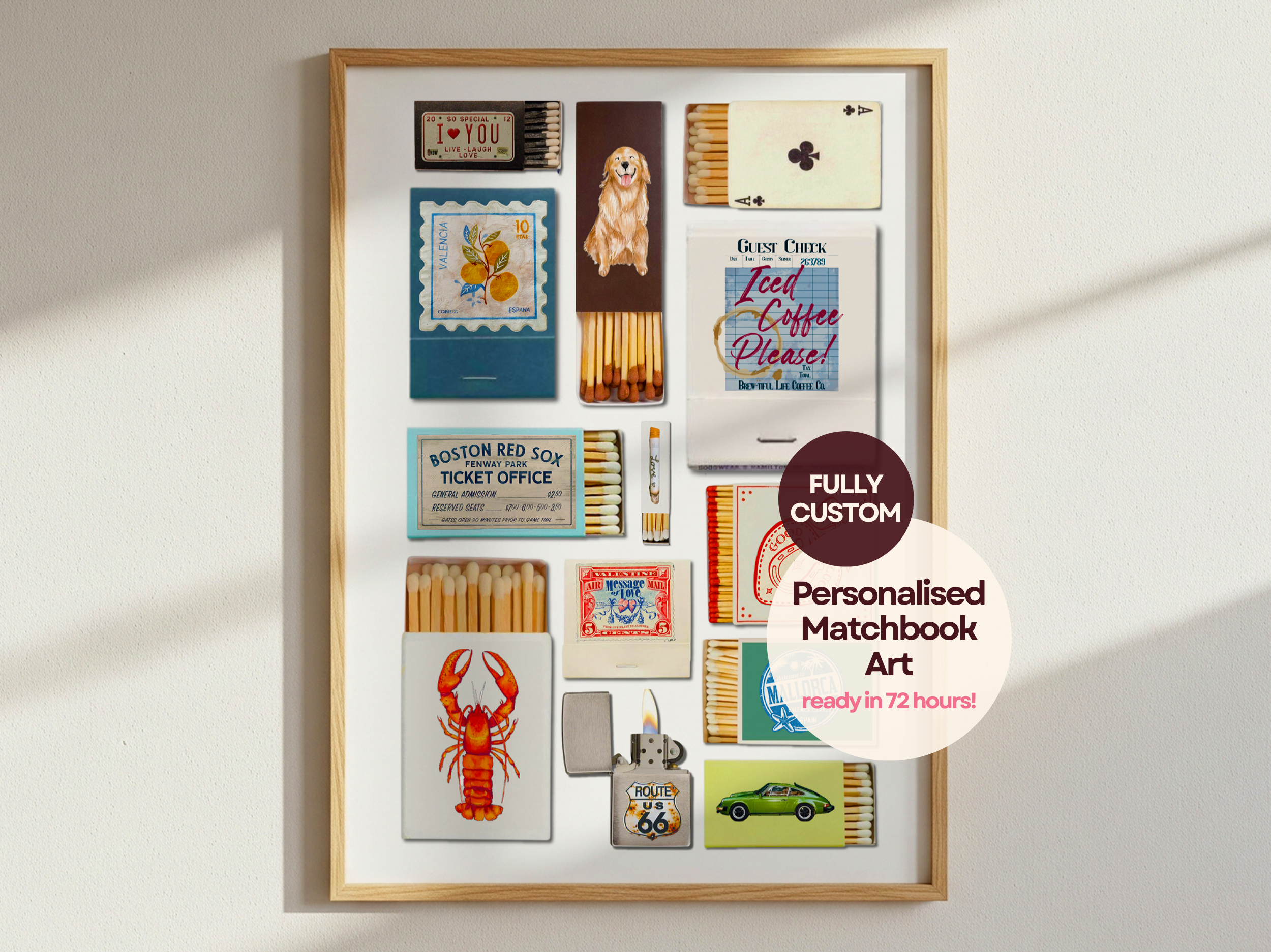 Personalised Couple Matchbook Poster