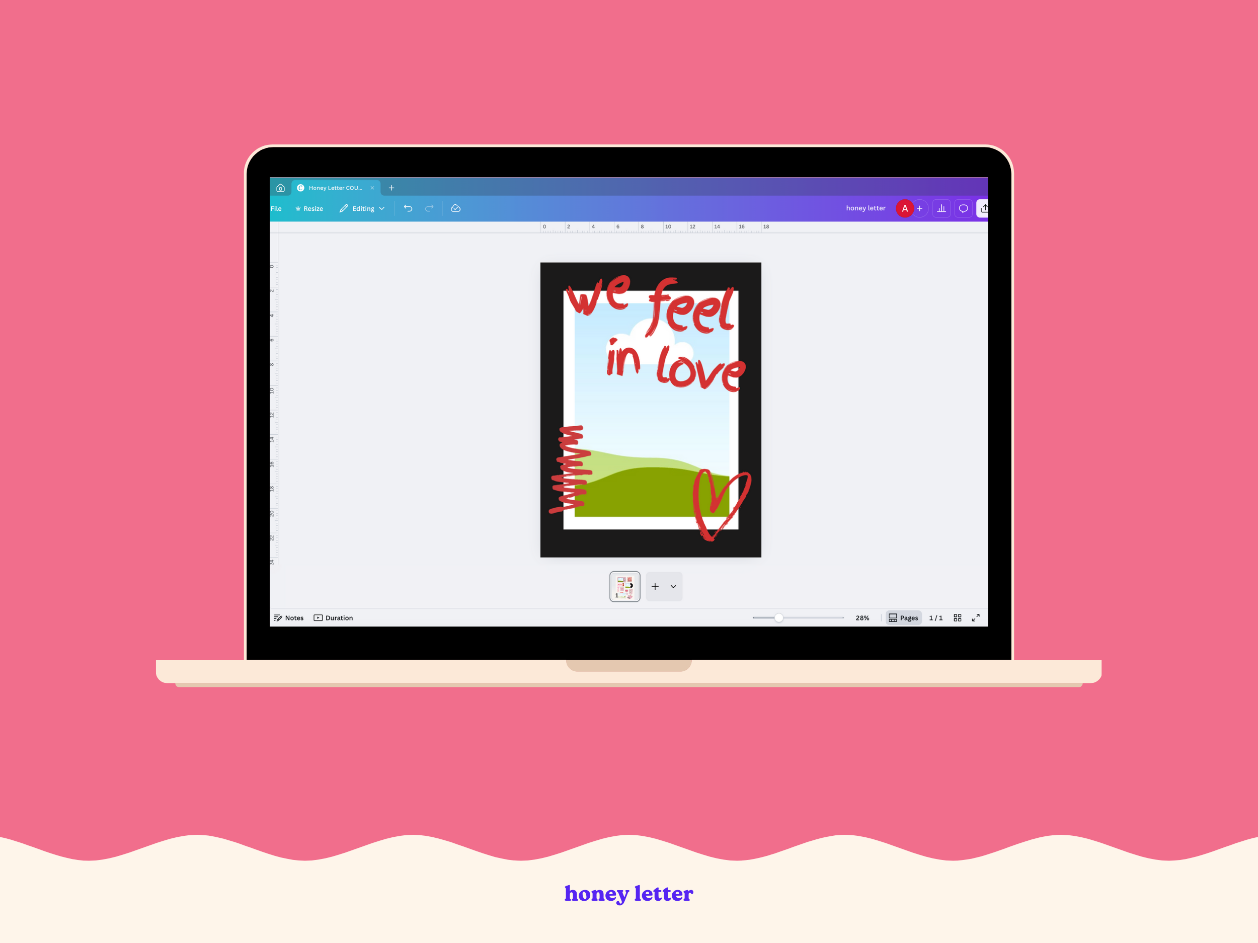 Editable Couple Photo Poster Template