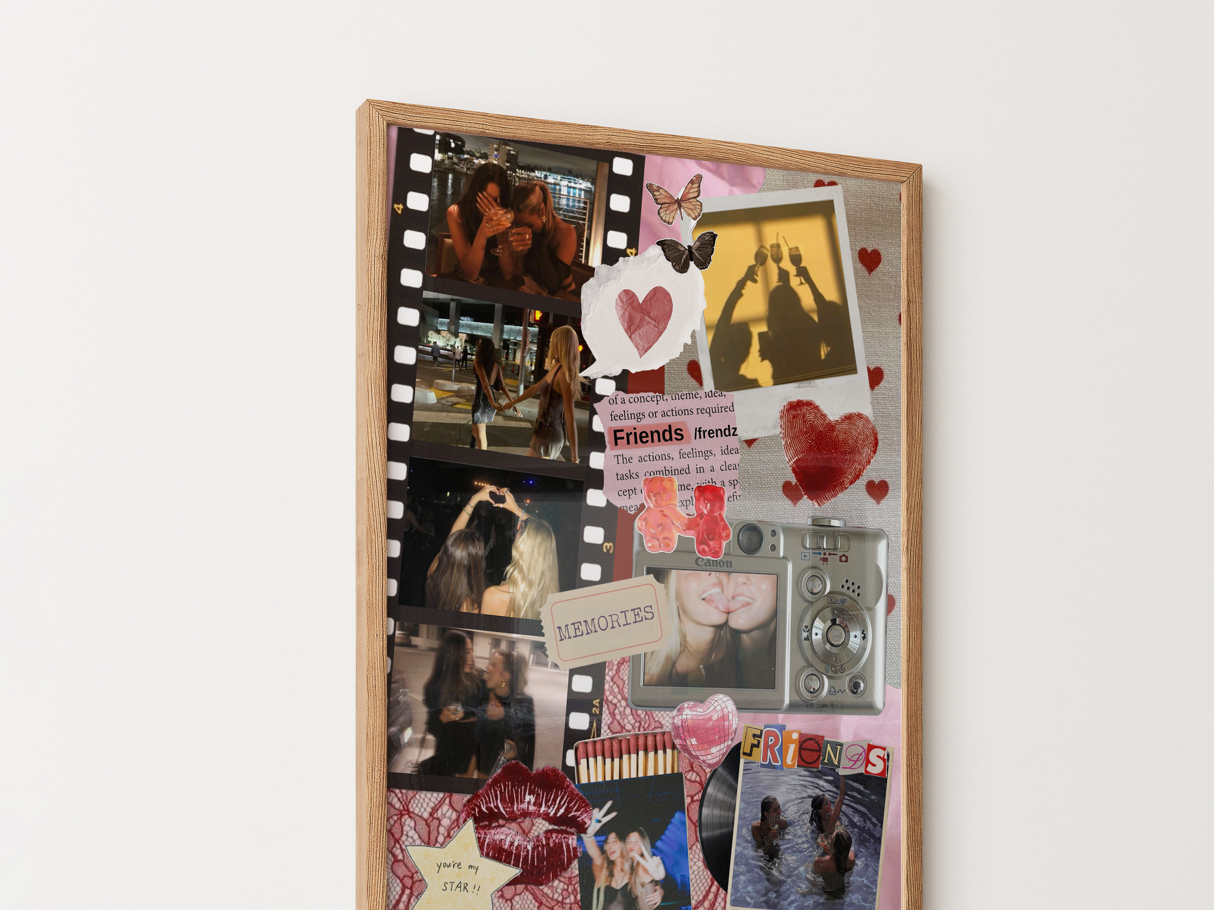 Editable Best Friend Matchbook Collage Template