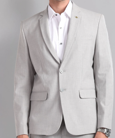 Men's Light Grey Suit Jacket