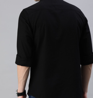 Men's Black Long Sleeve Shirt
