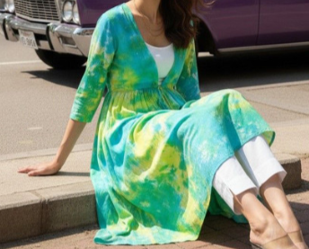 Vibrant Tie-Dye Midi Dress