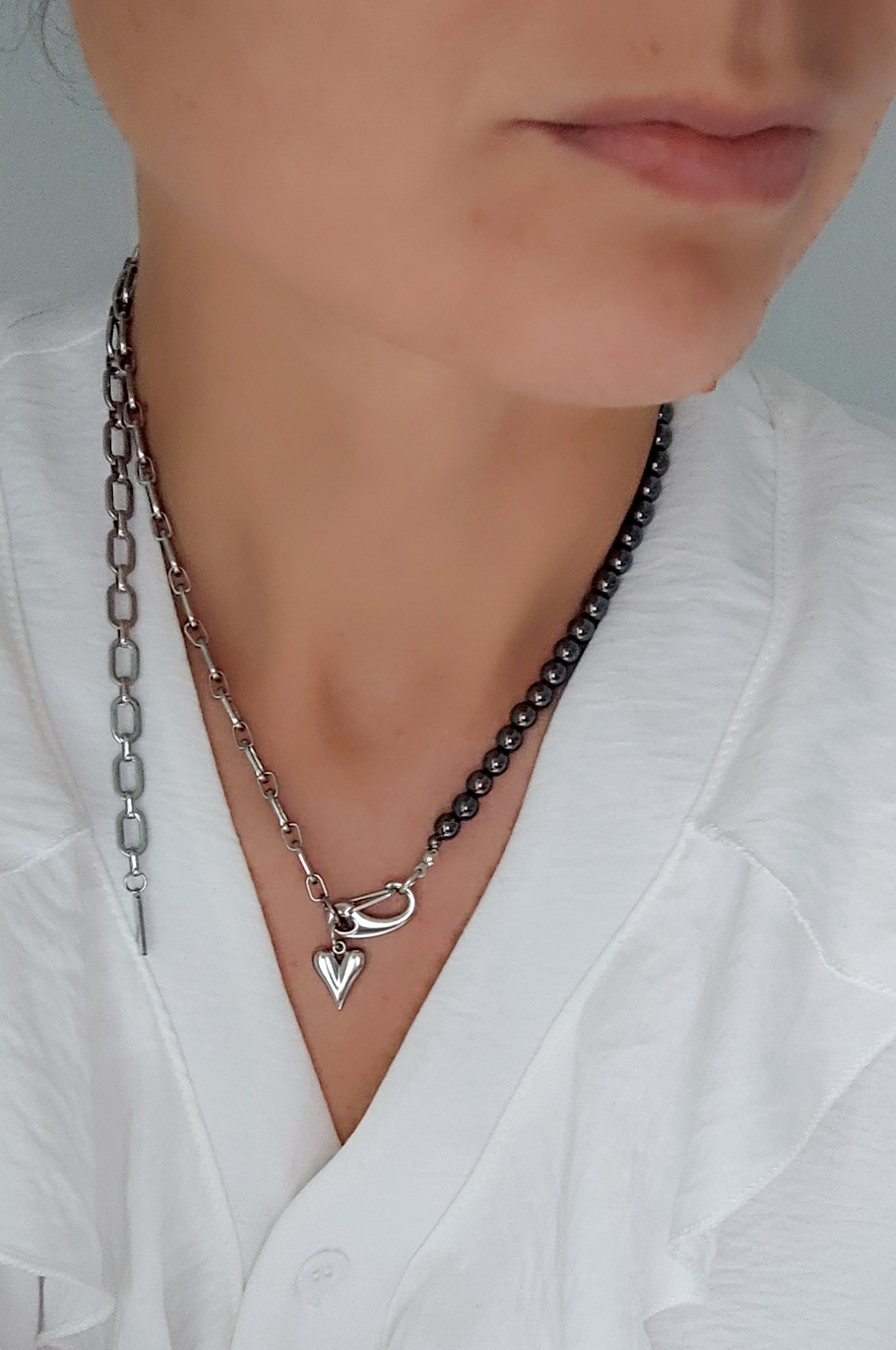 Sidabrinė grandinėlė su pakabuku